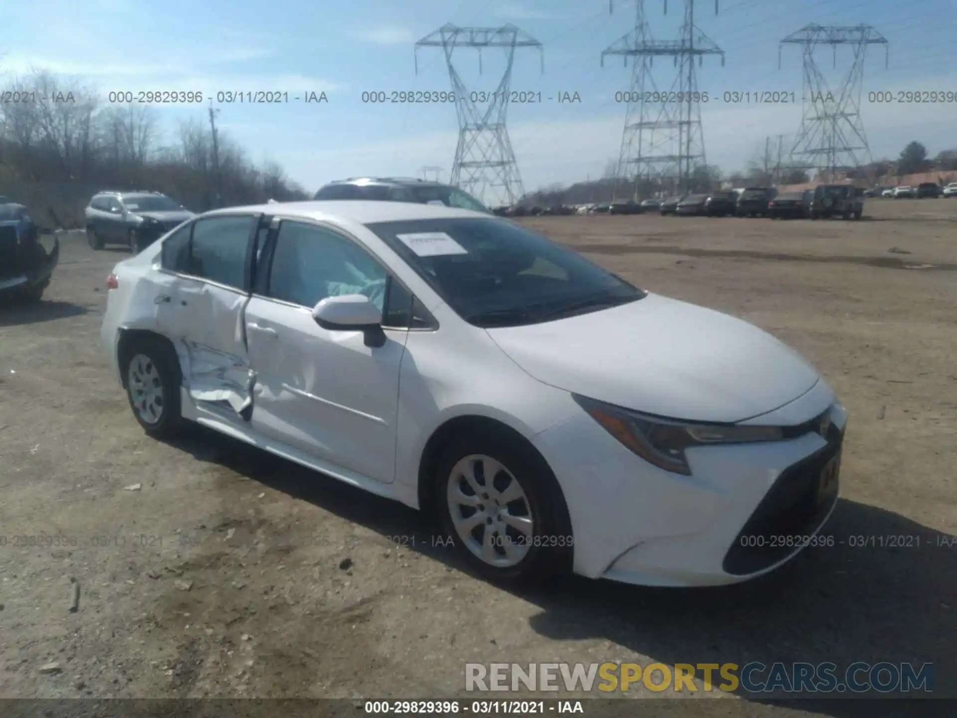 1 Photograph of a damaged car 5YFEPRAEXLP051273 TOYOTA COROLLA 2020