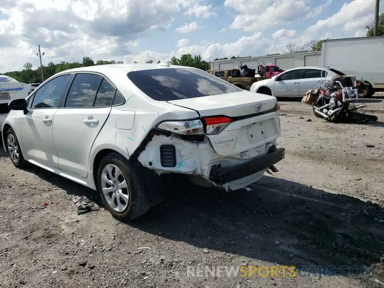 3 Photograph of a damaged car 5YFEPRAEXLP058403 TOYOTA COROLLA 2020