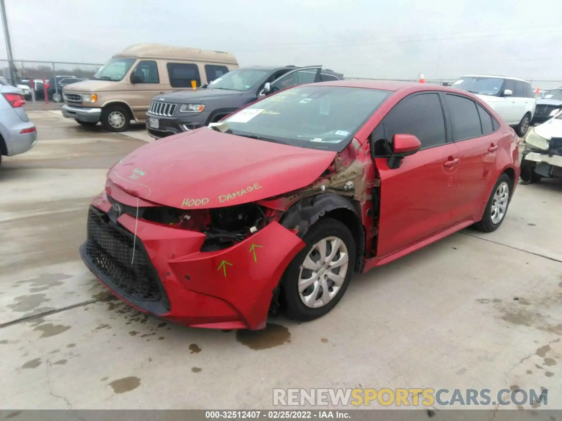 2 Photograph of a damaged car 5YFEPRAEXLP060362 TOYOTA COROLLA 2020