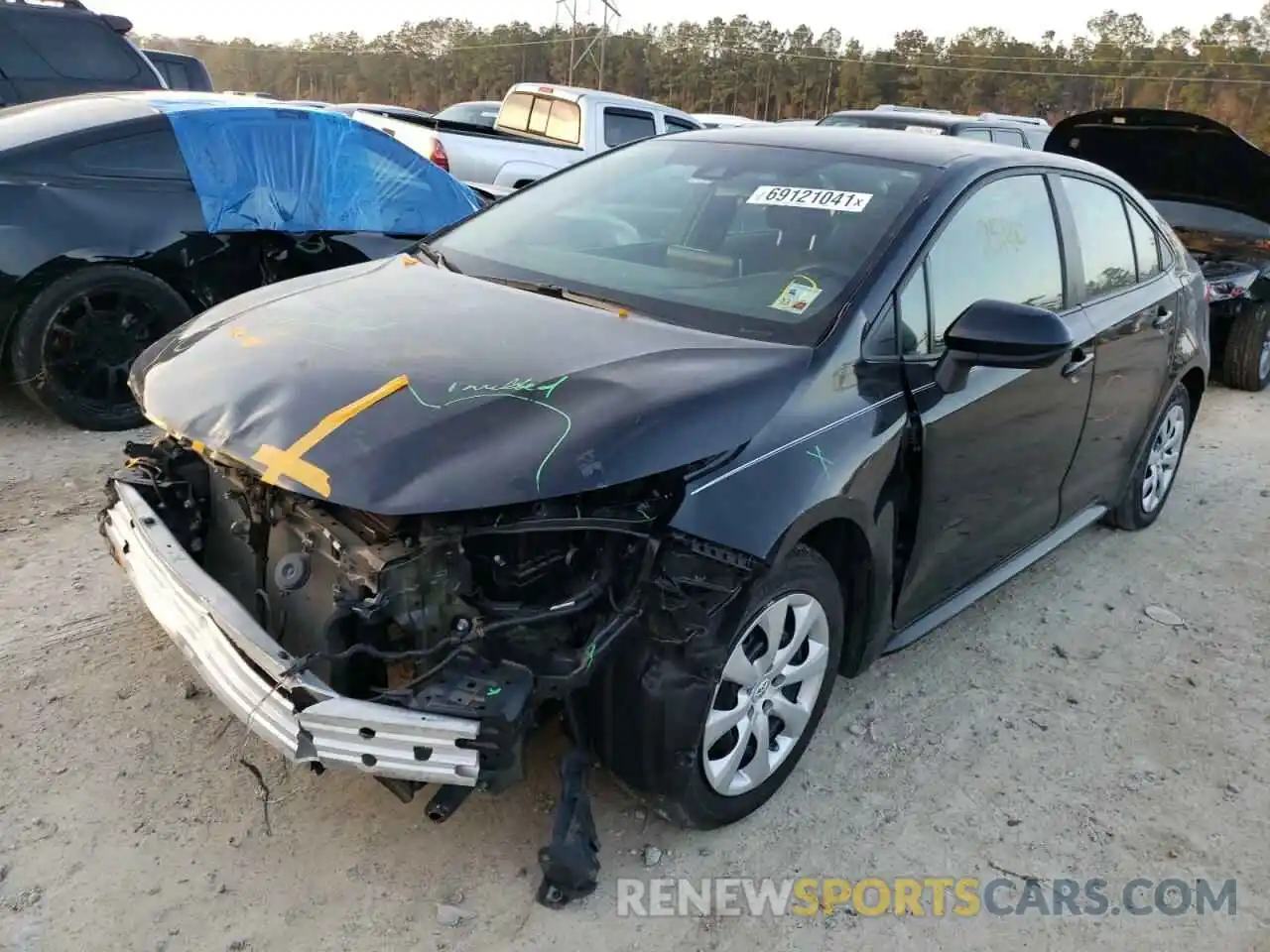 2 Photograph of a damaged car 5YFEPRAEXLP061494 TOYOTA COROLLA 2020