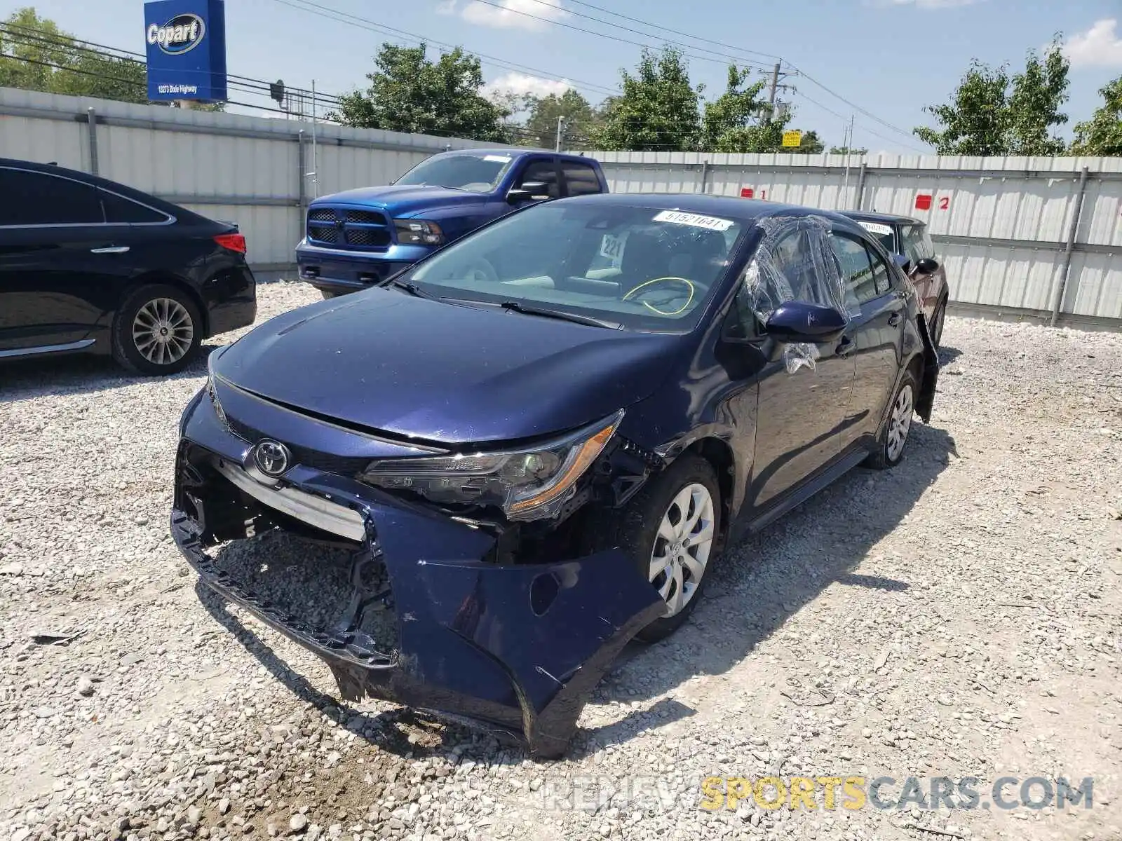 2 Photograph of a damaged car 5YFEPRAEXLP067781 TOYOTA COROLLA 2020