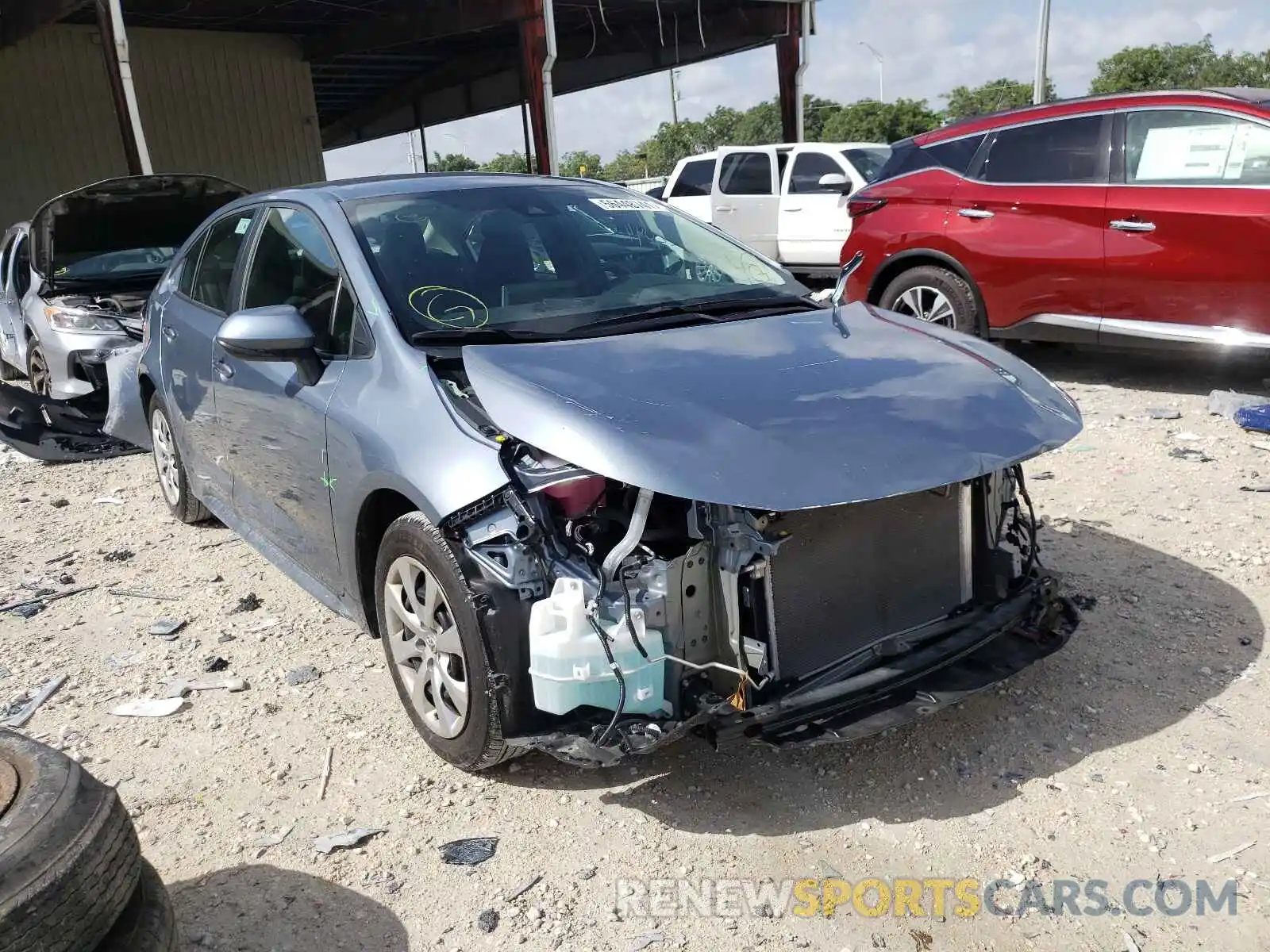 1 Photograph of a damaged car 5YFEPRAEXLP071460 TOYOTA COROLLA 2020