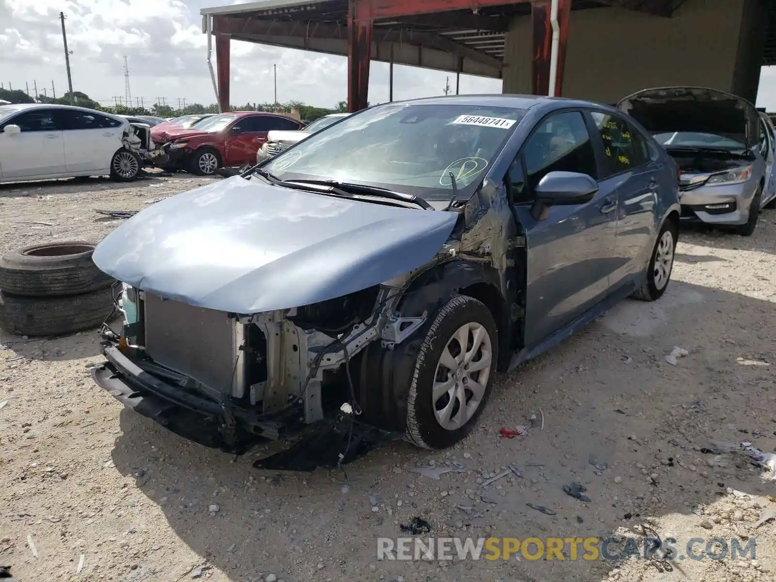 2 Photograph of a damaged car 5YFEPRAEXLP071460 TOYOTA COROLLA 2020