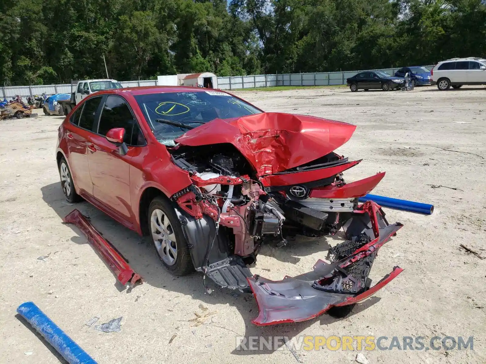 1 Photograph of a damaged car 5YFEPRAEXLP071751 TOYOTA COROLLA 2020