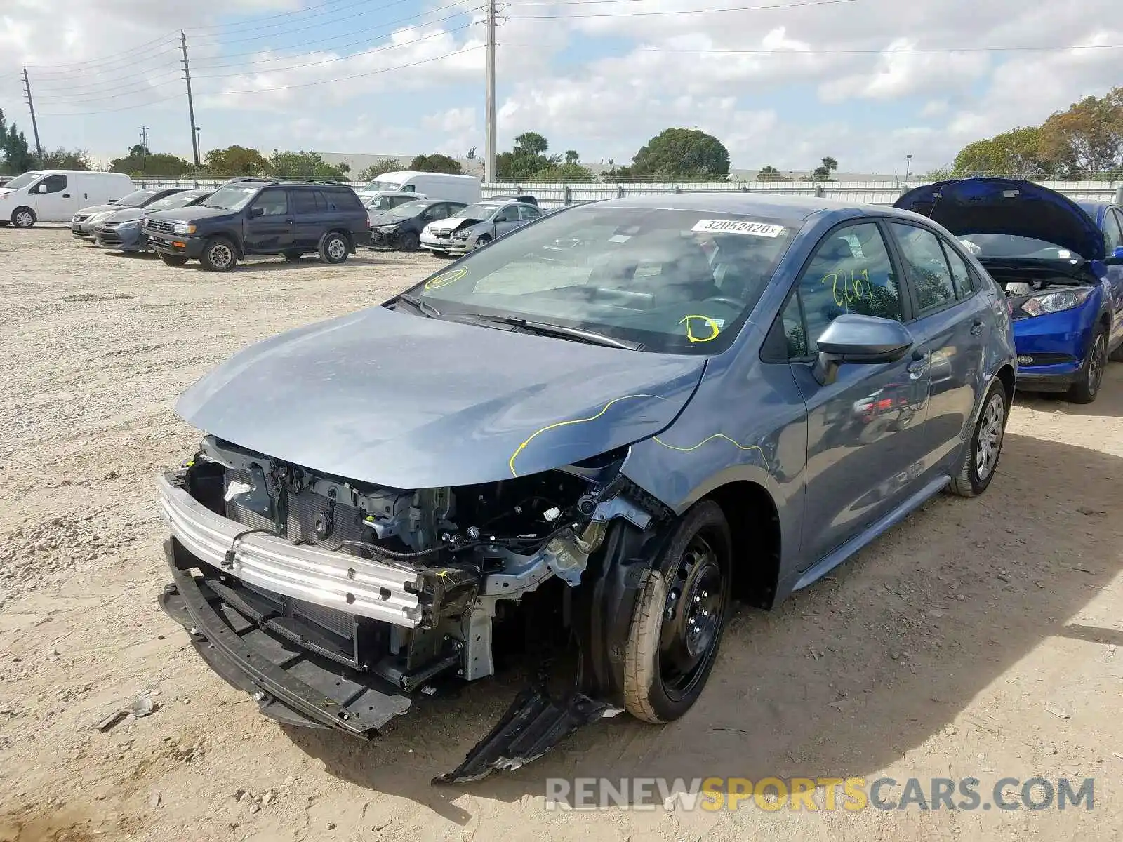 2 Photograph of a damaged car 5YFEPRAEXLP072222 TOYOTA COROLLA 2020