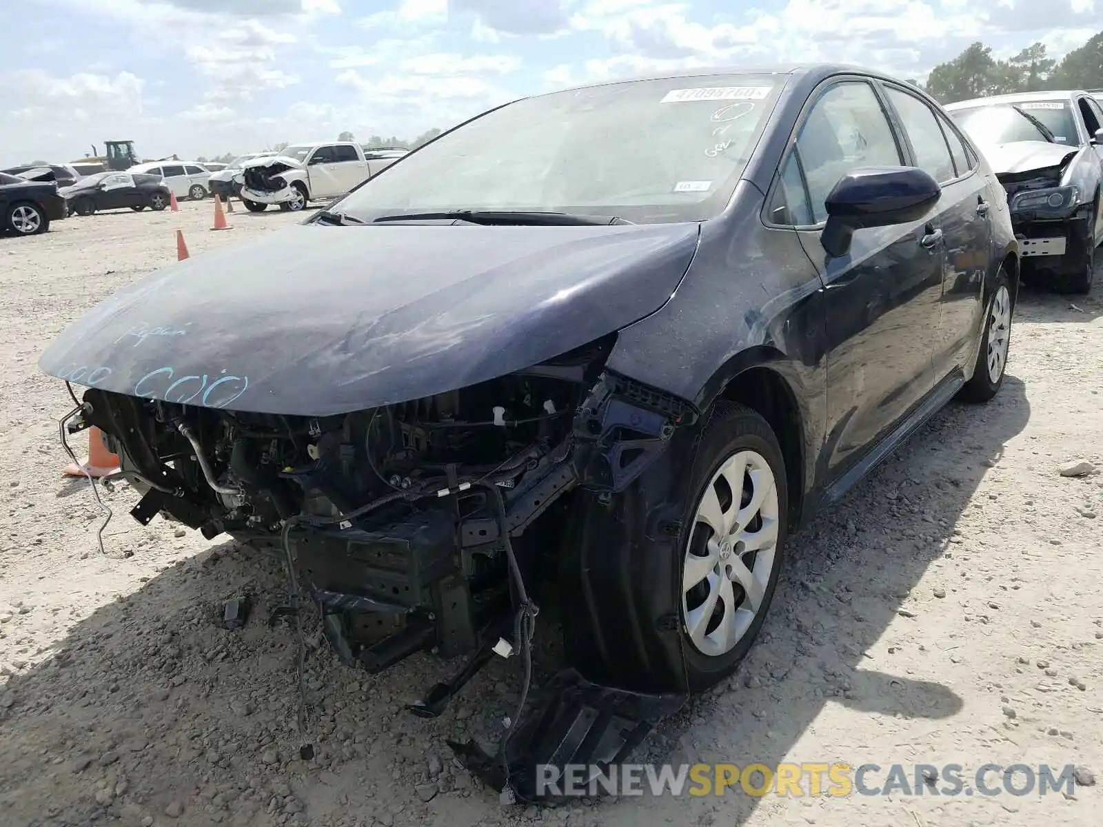 2 Photograph of a damaged car 5YFEPRAEXLP072236 TOYOTA COROLLA 2020