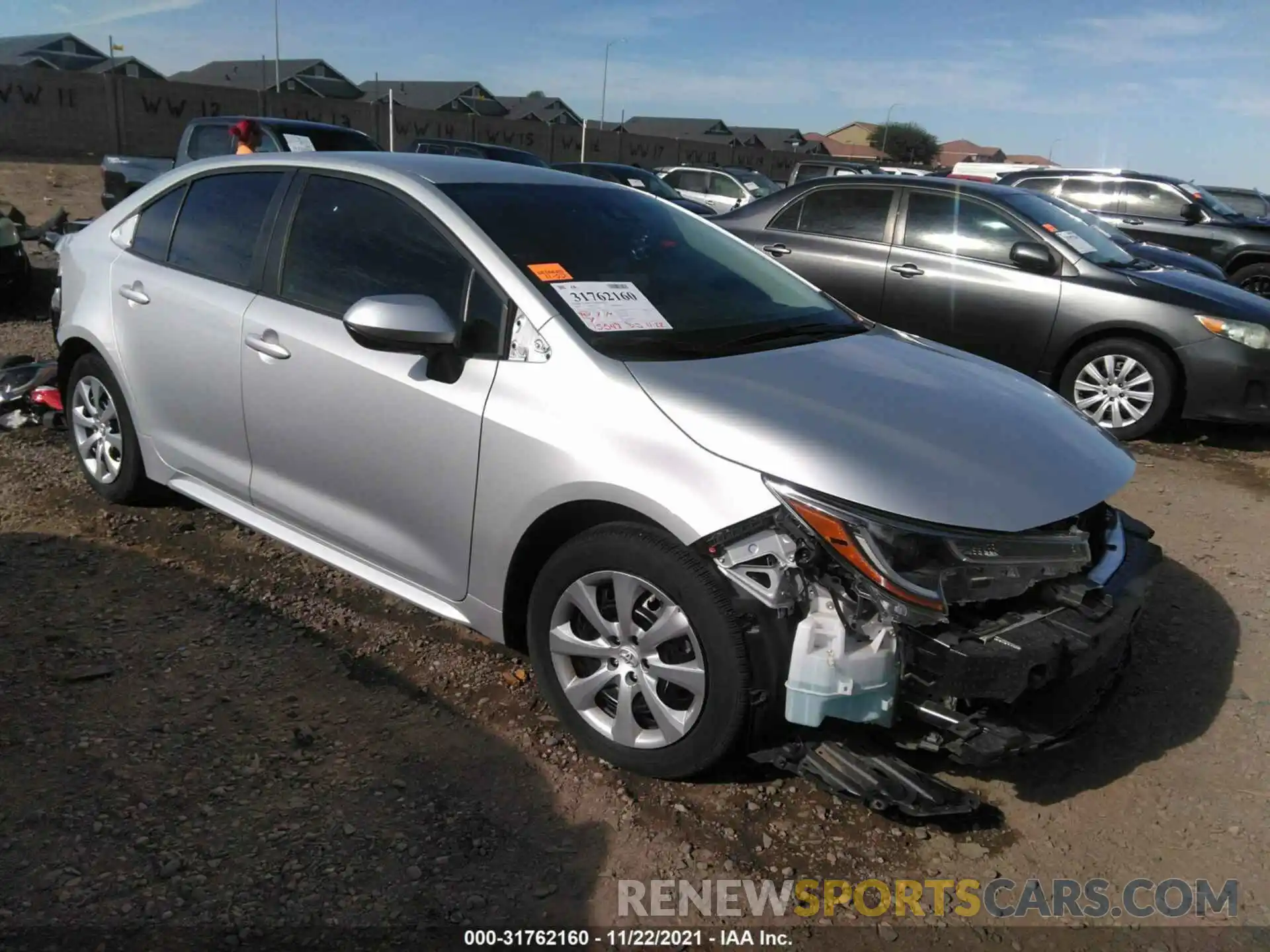 1 Photograph of a damaged car 5YFEPRAEXLP072446 TOYOTA COROLLA 2020