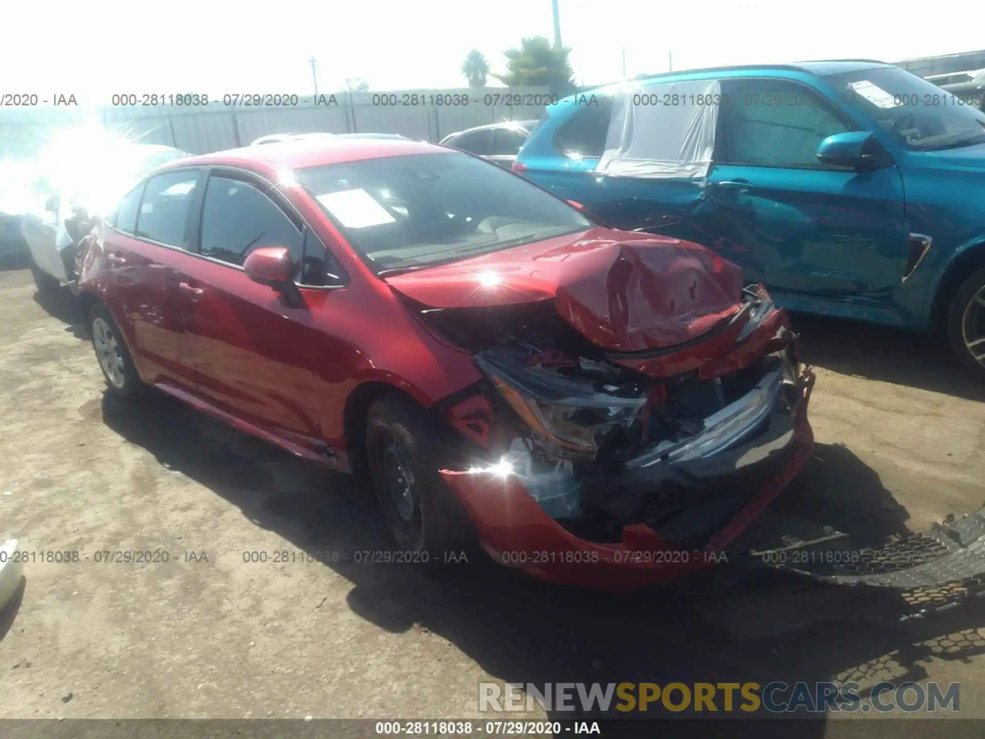 1 Photograph of a damaged car 5YFEPRAEXLP073807 TOYOTA COROLLA 2020