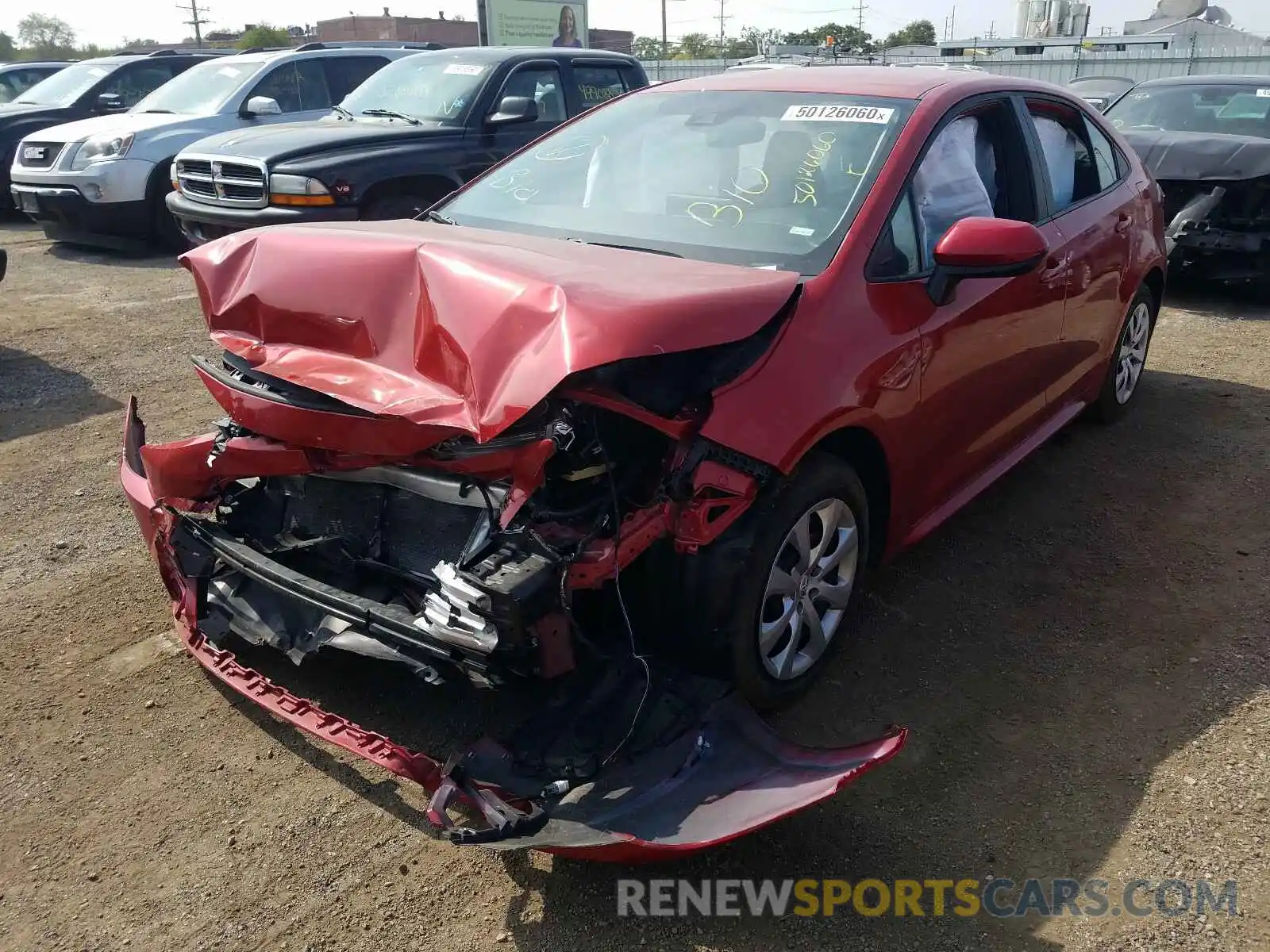 2 Photograph of a damaged car 5YFEPRAEXLP073869 TOYOTA COROLLA 2020