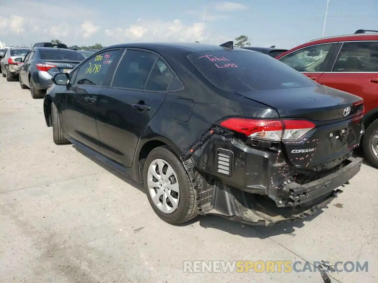 3 Photograph of a damaged car 5YFEPRAEXLP075248 TOYOTA COROLLA 2020