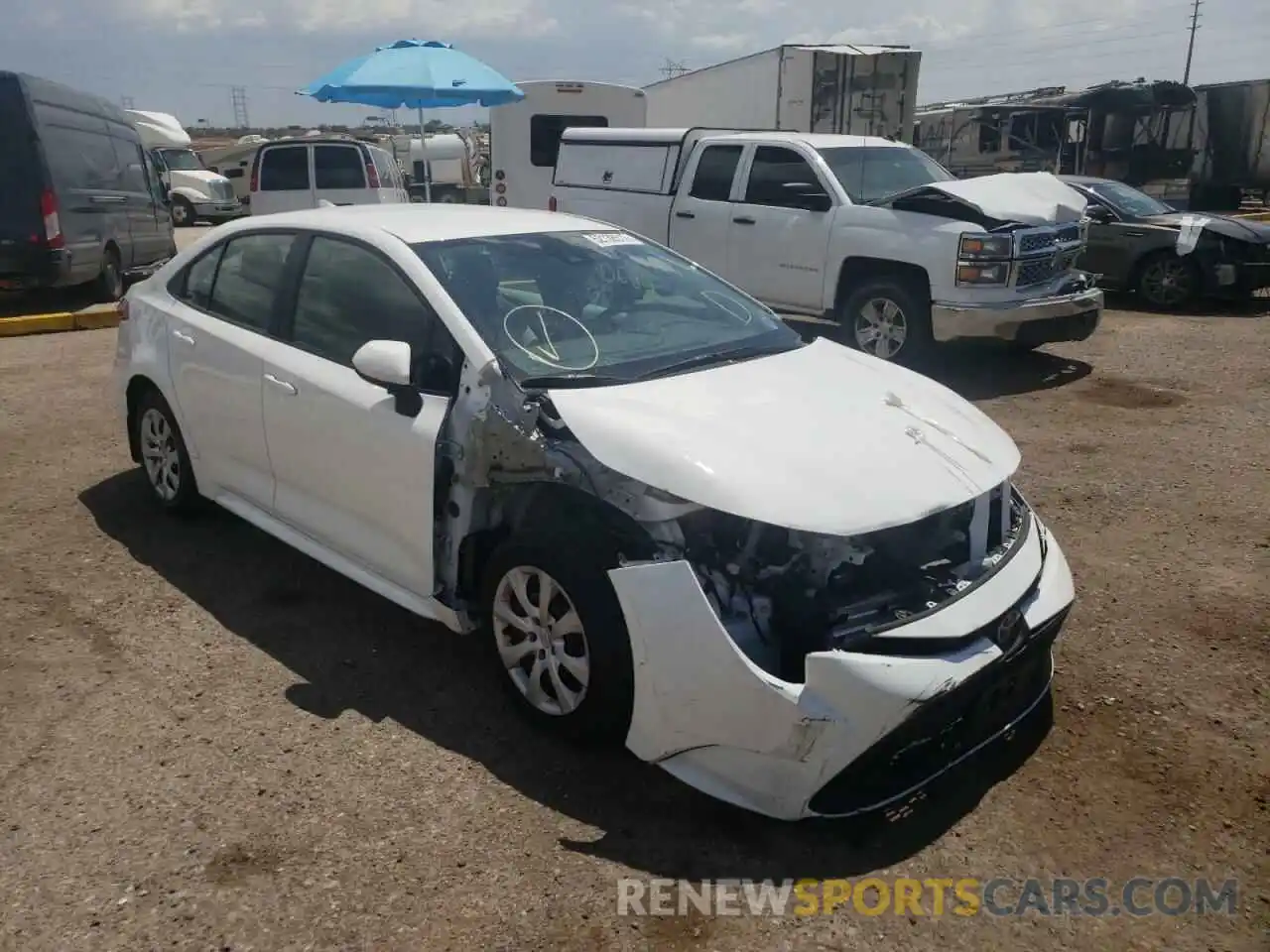 1 Photograph of a damaged car 5YFEPRAEXLP075332 TOYOTA COROLLA 2020