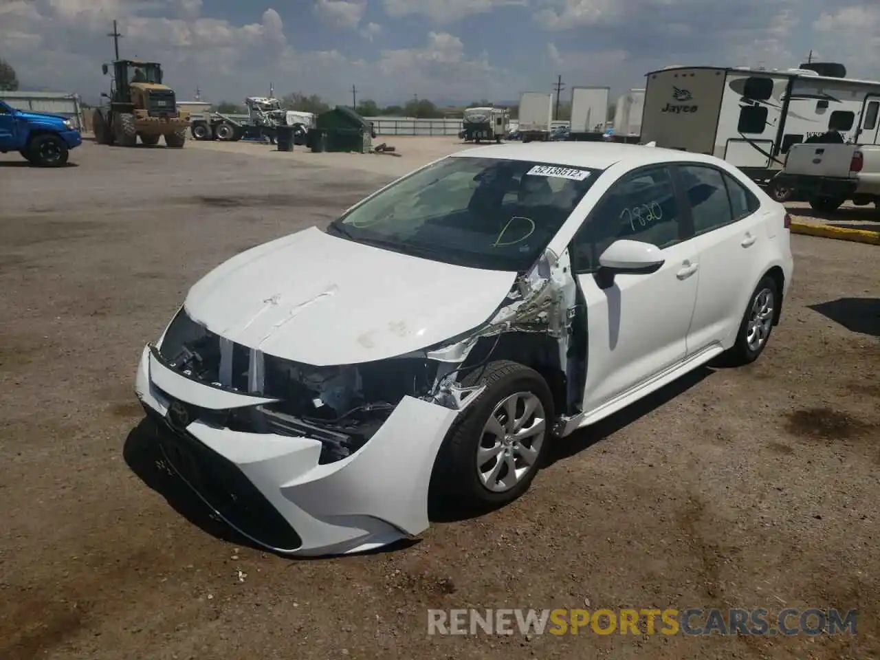 2 Photograph of a damaged car 5YFEPRAEXLP075332 TOYOTA COROLLA 2020