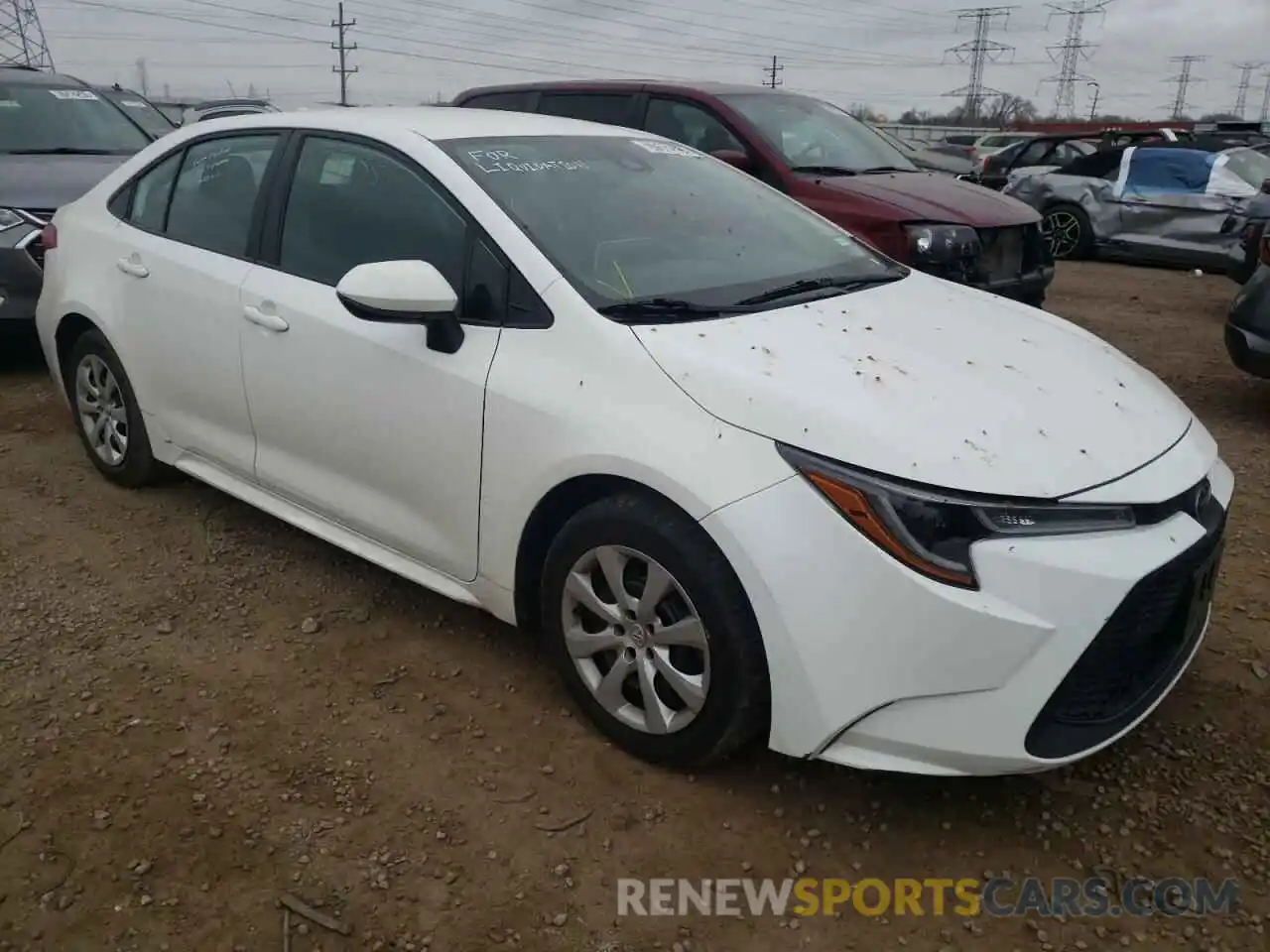 1 Photograph of a damaged car 5YFEPRAEXLP076254 TOYOTA COROLLA 2020