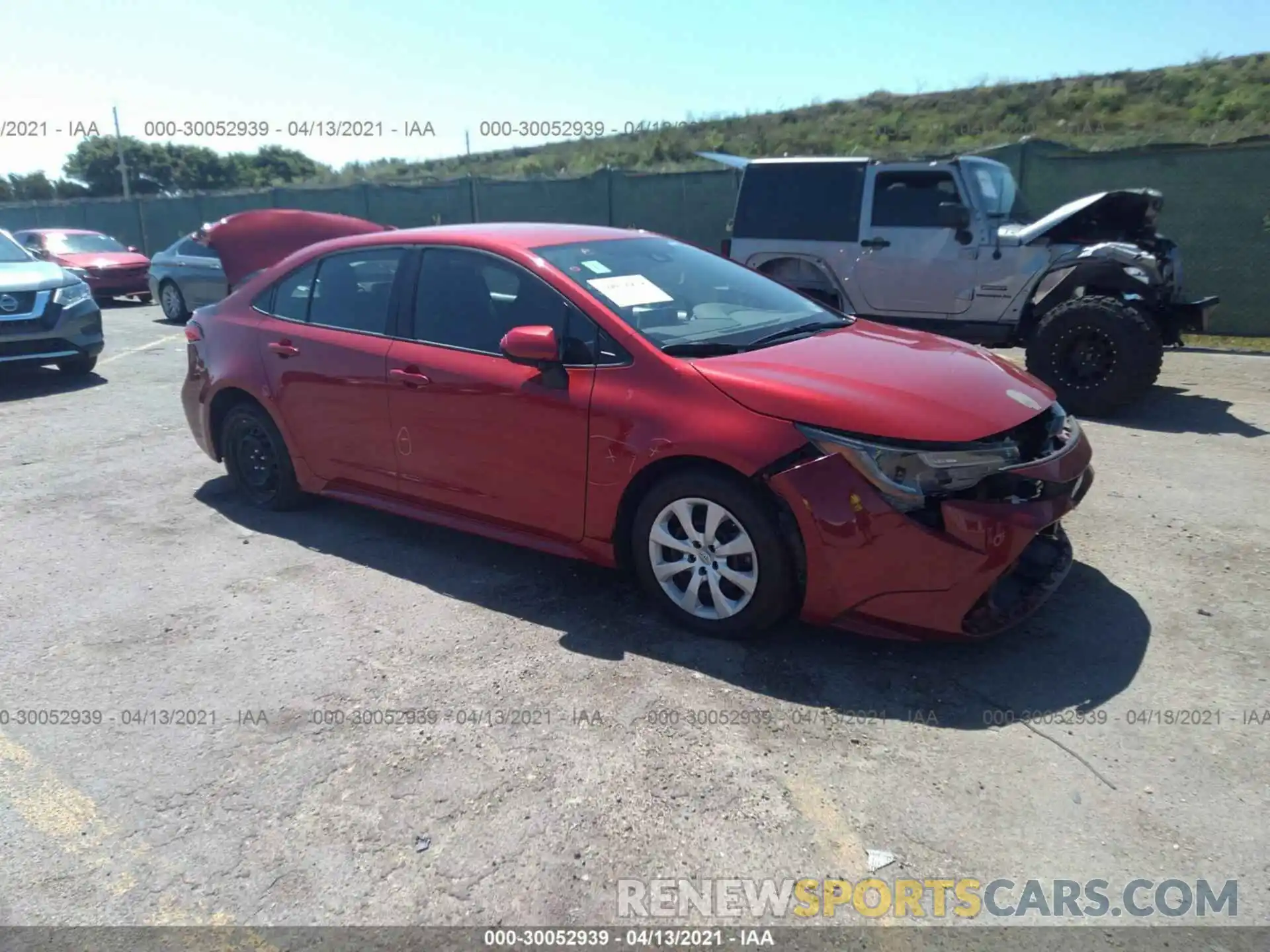 1 Photograph of a damaged car 5YFEPRAEXLP076349 TOYOTA COROLLA 2020