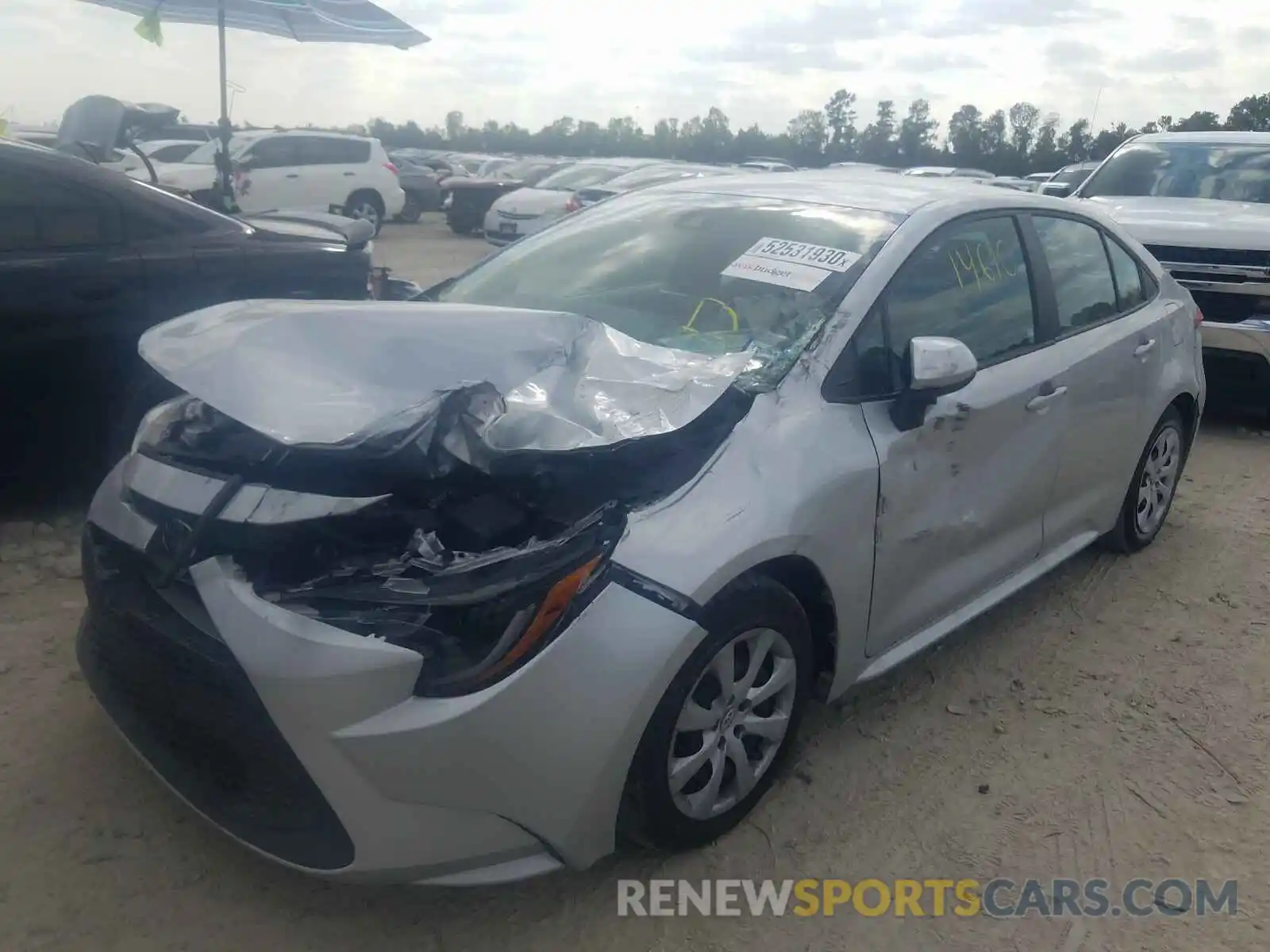 2 Photograph of a damaged car 5YFEPRAEXLP080031 TOYOTA COROLLA 2020