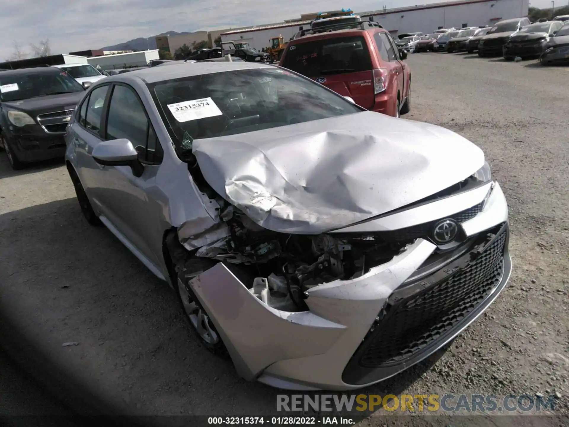 1 Photograph of a damaged car 5YFEPRAEXLP080398 TOYOTA COROLLA 2020