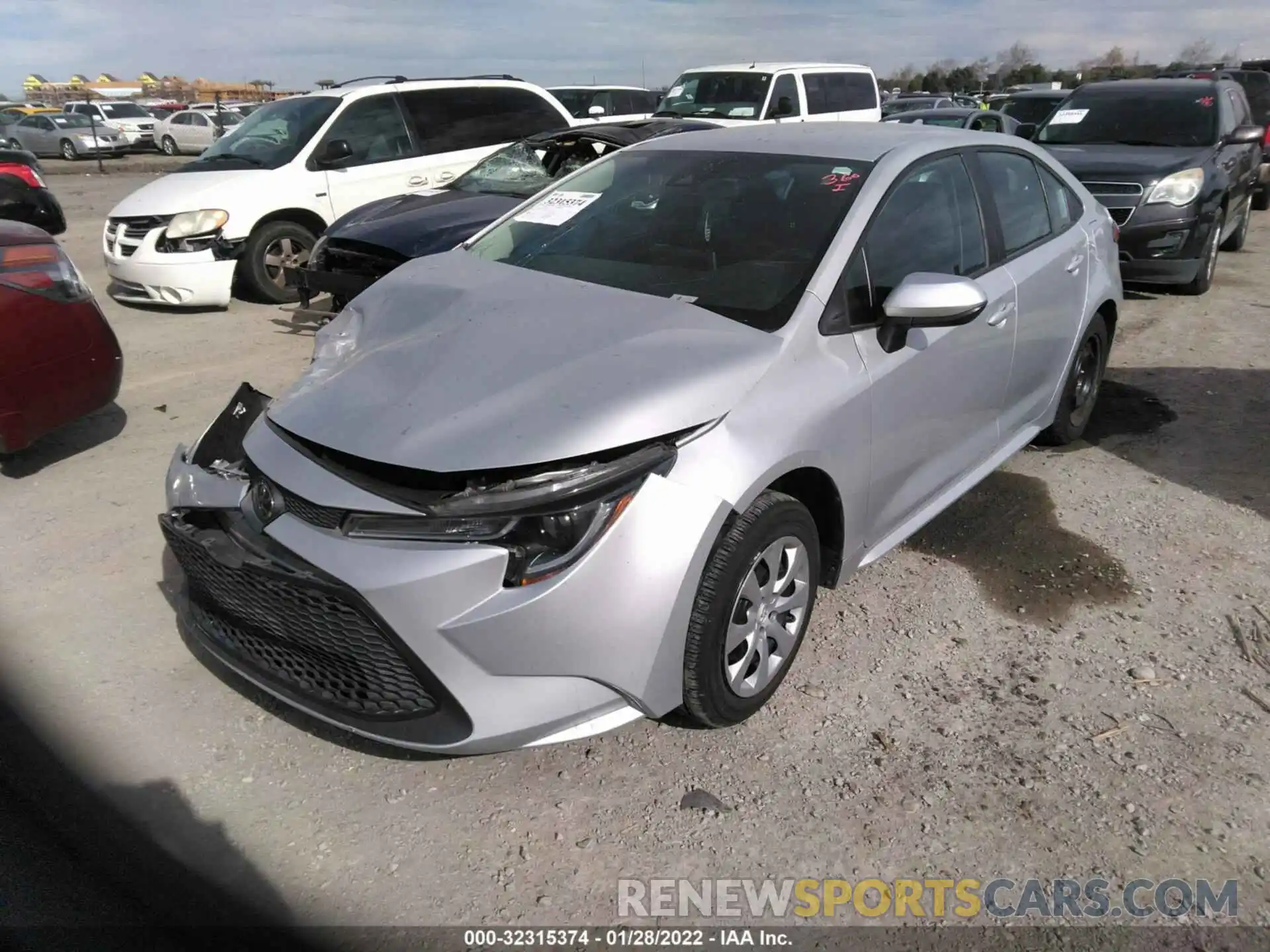 2 Photograph of a damaged car 5YFEPRAEXLP080398 TOYOTA COROLLA 2020