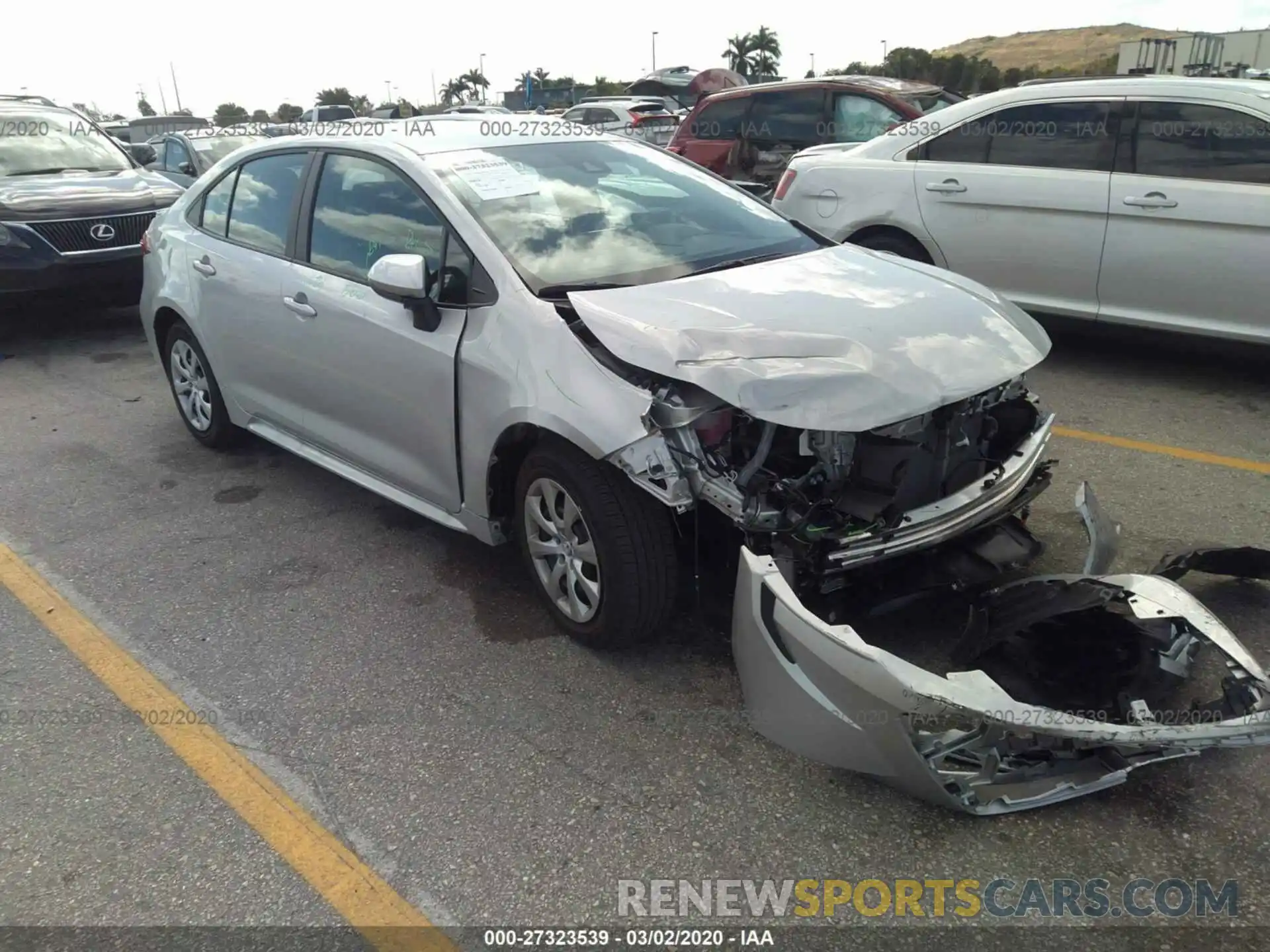 1 Photograph of a damaged car 5YFEPRAEXLP081602 TOYOTA COROLLA 2020