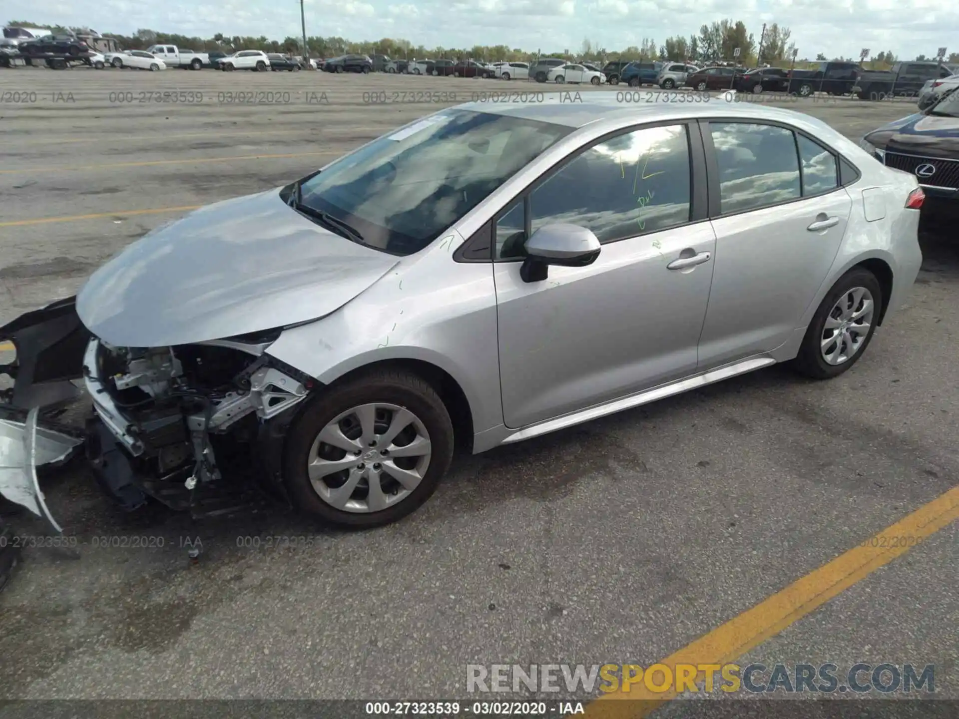 2 Photograph of a damaged car 5YFEPRAEXLP081602 TOYOTA COROLLA 2020