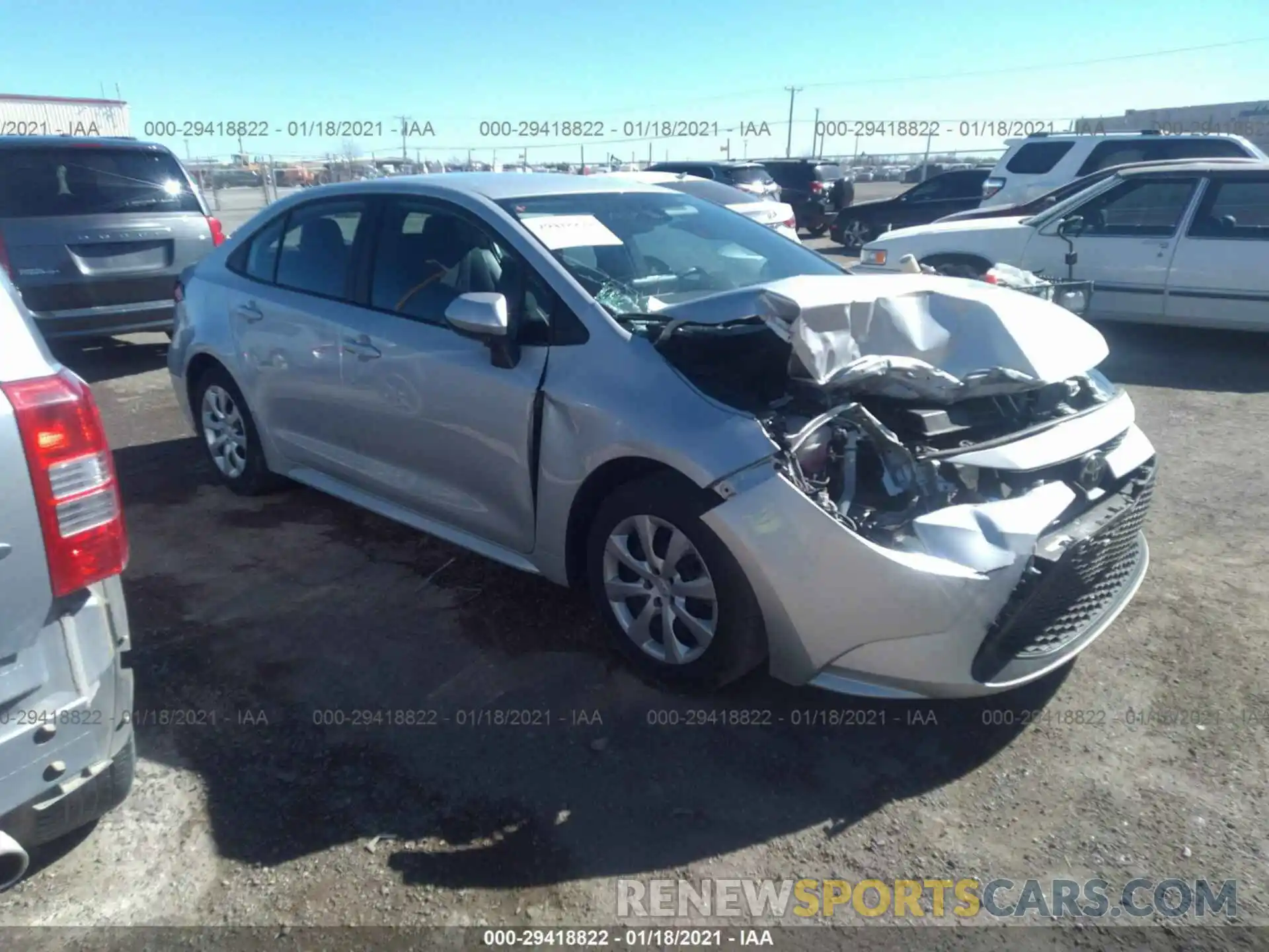 1 Photograph of a damaged car 5YFEPRAEXLP096956 TOYOTA COROLLA 2020