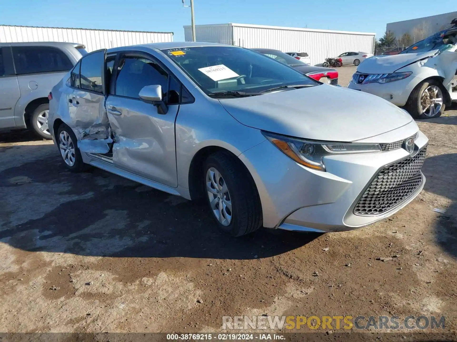 1 Photograph of a damaged car 5YFEPRAEXLP099517 TOYOTA COROLLA 2020