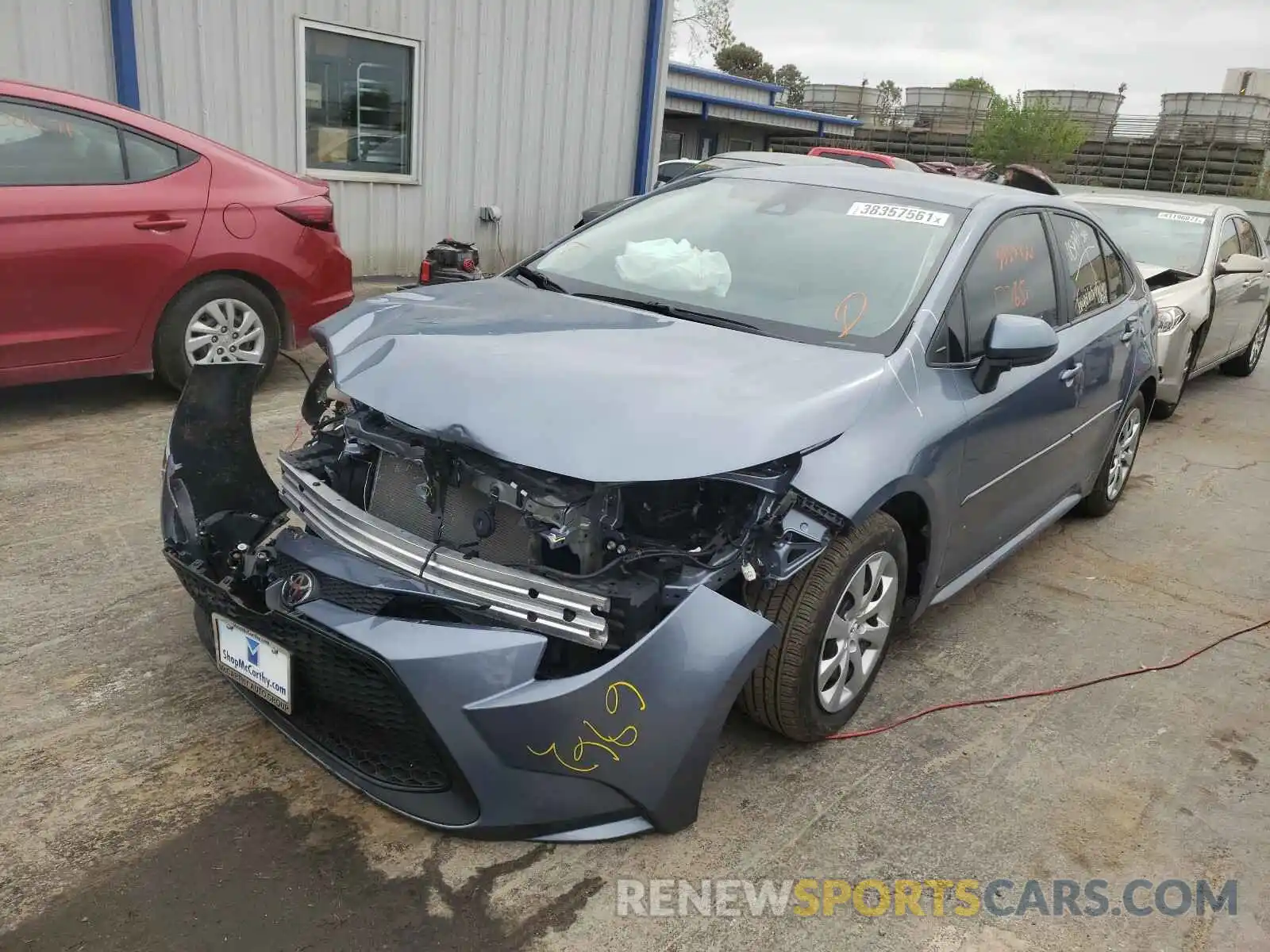 2 Photograph of a damaged car 5YFEPRAEXLP100276 TOYOTA COROLLA 2020