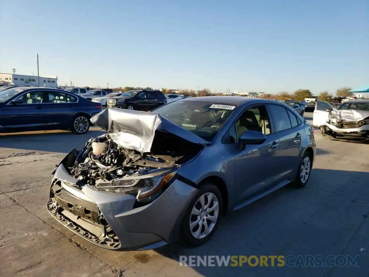 2 Photograph of a damaged car 5YFEPRAEXLP102237 TOYOTA COROLLA 2020