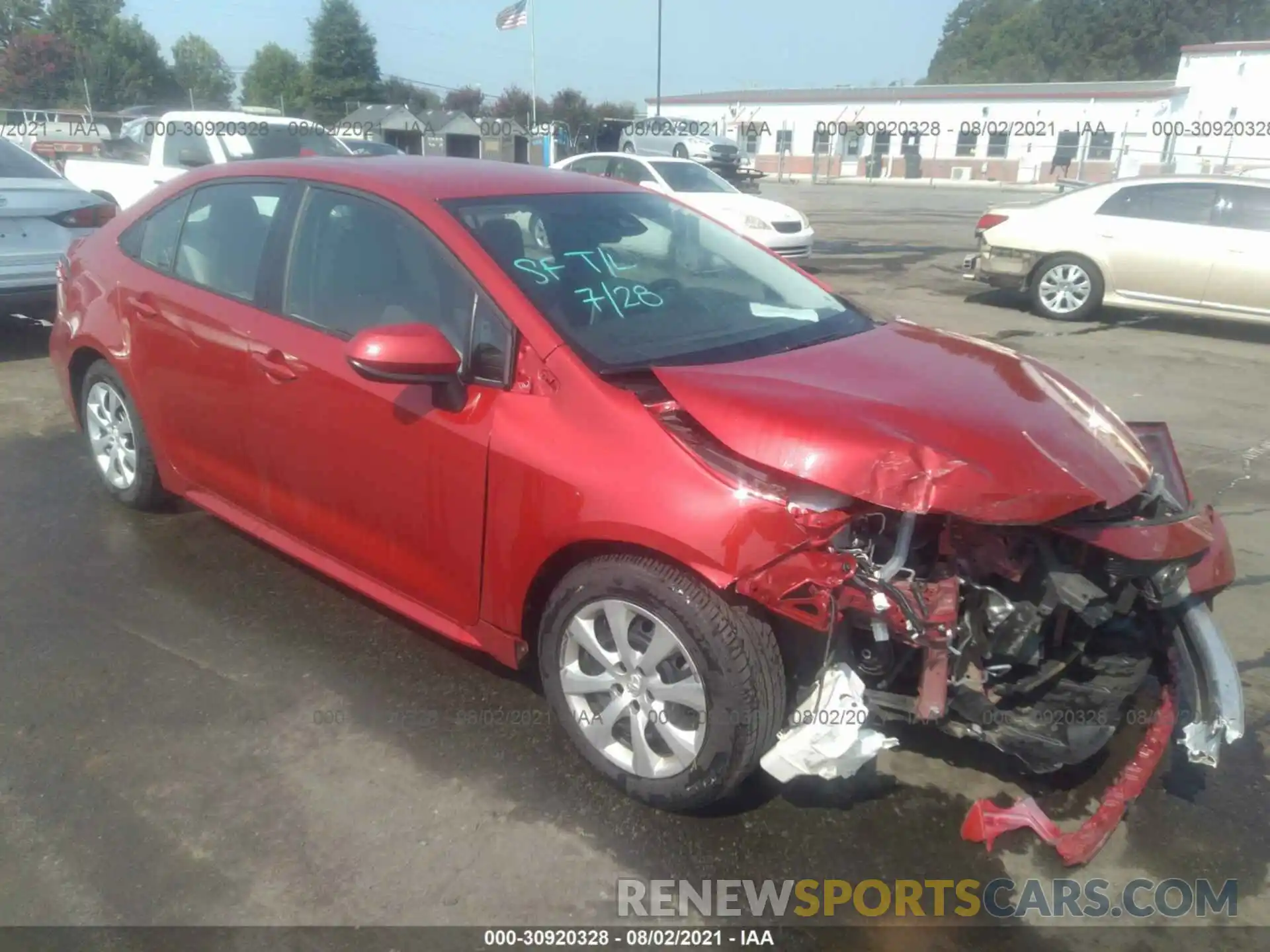 1 Photograph of a damaged car 5YFEPRAEXLP102996 TOYOTA COROLLA 2020