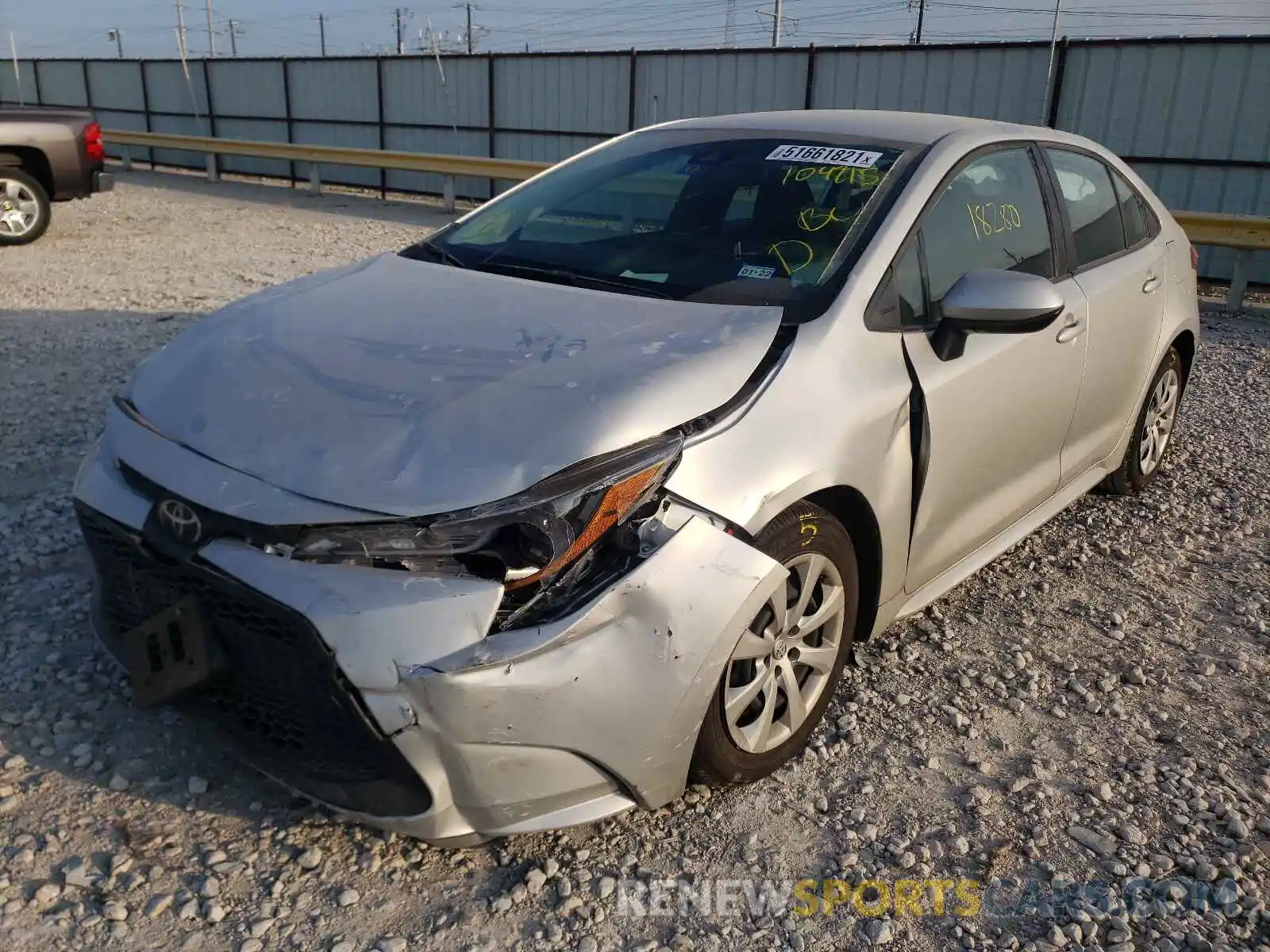 2 Photograph of a damaged car 5YFEPRAEXLP104215 TOYOTA COROLLA 2020