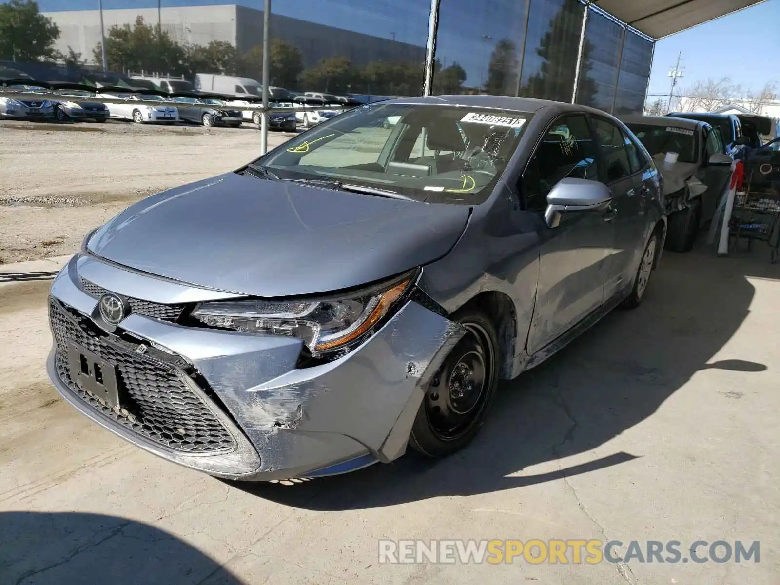 2 Photograph of a damaged car 5YFEPRAEXLP104974 TOYOTA COROLLA 2020