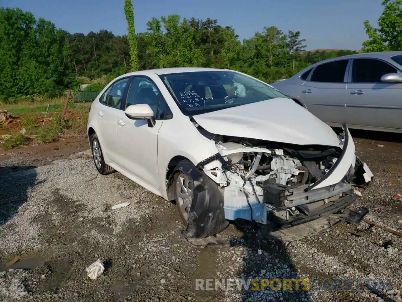 1 Photograph of a damaged car 5YFEPRAEXLP105803 TOYOTA COROLLA 2020