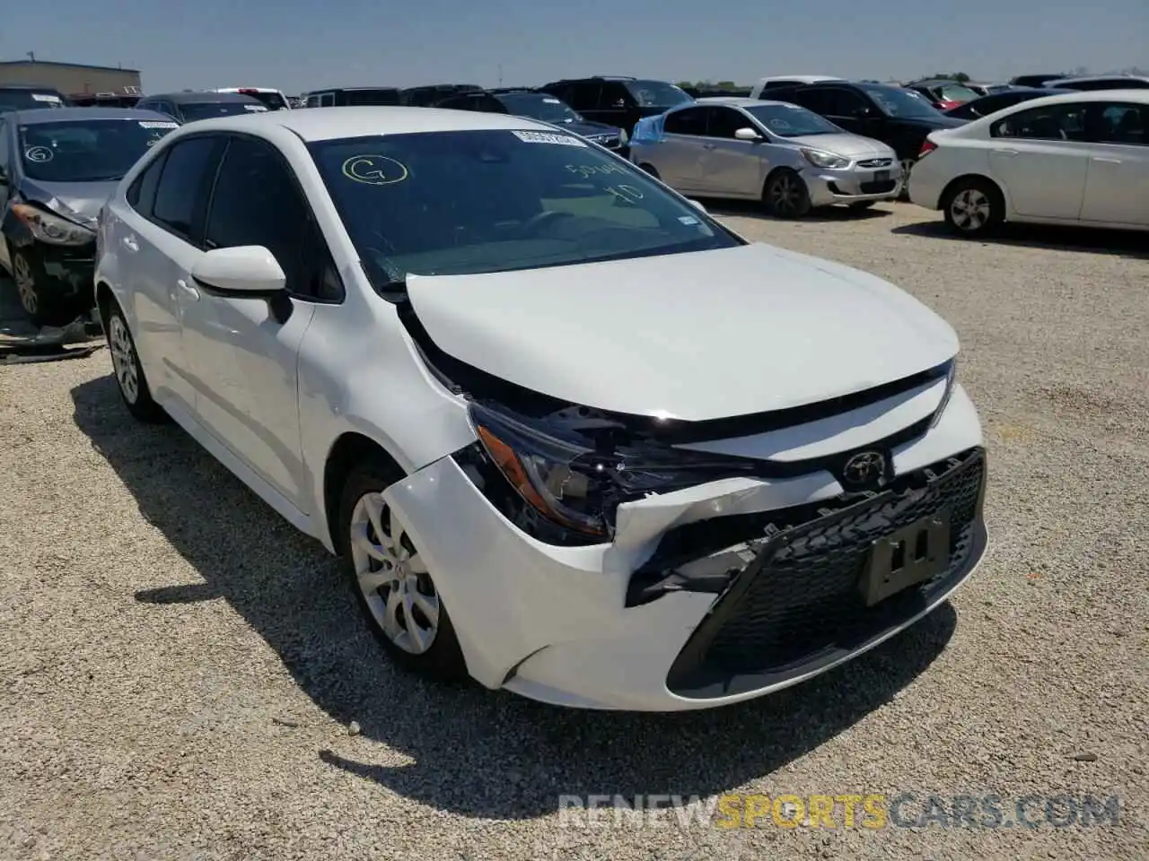 1 Photograph of a damaged car 5YFEPRAEXLP109883 TOYOTA COROLLA 2020