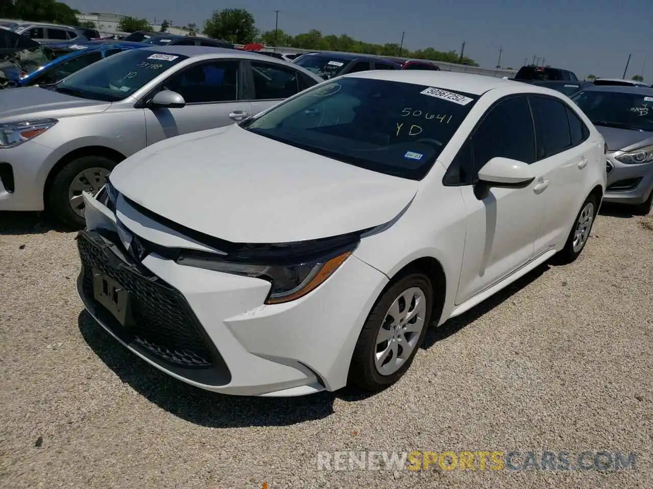 2 Photograph of a damaged car 5YFEPRAEXLP109883 TOYOTA COROLLA 2020