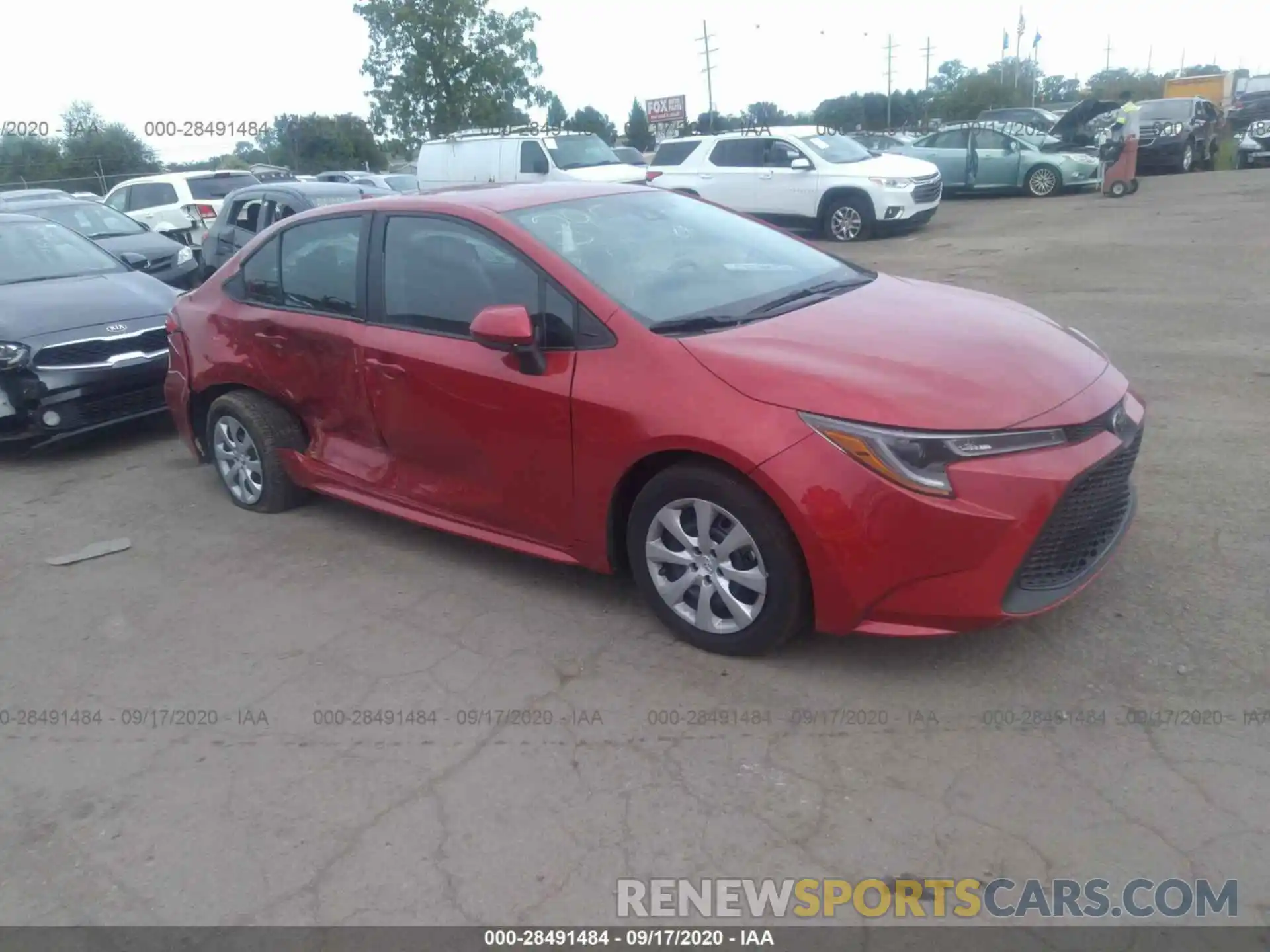 1 Photograph of a damaged car 5YFEPRAEXLP113951 TOYOTA COROLLA 2020