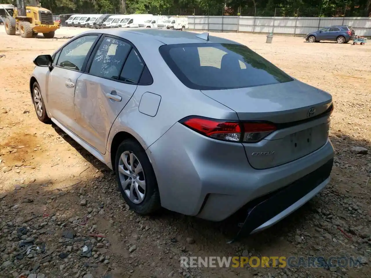 3 Photograph of a damaged car 5YFEPRAEXLP120169 TOYOTA COROLLA 2020