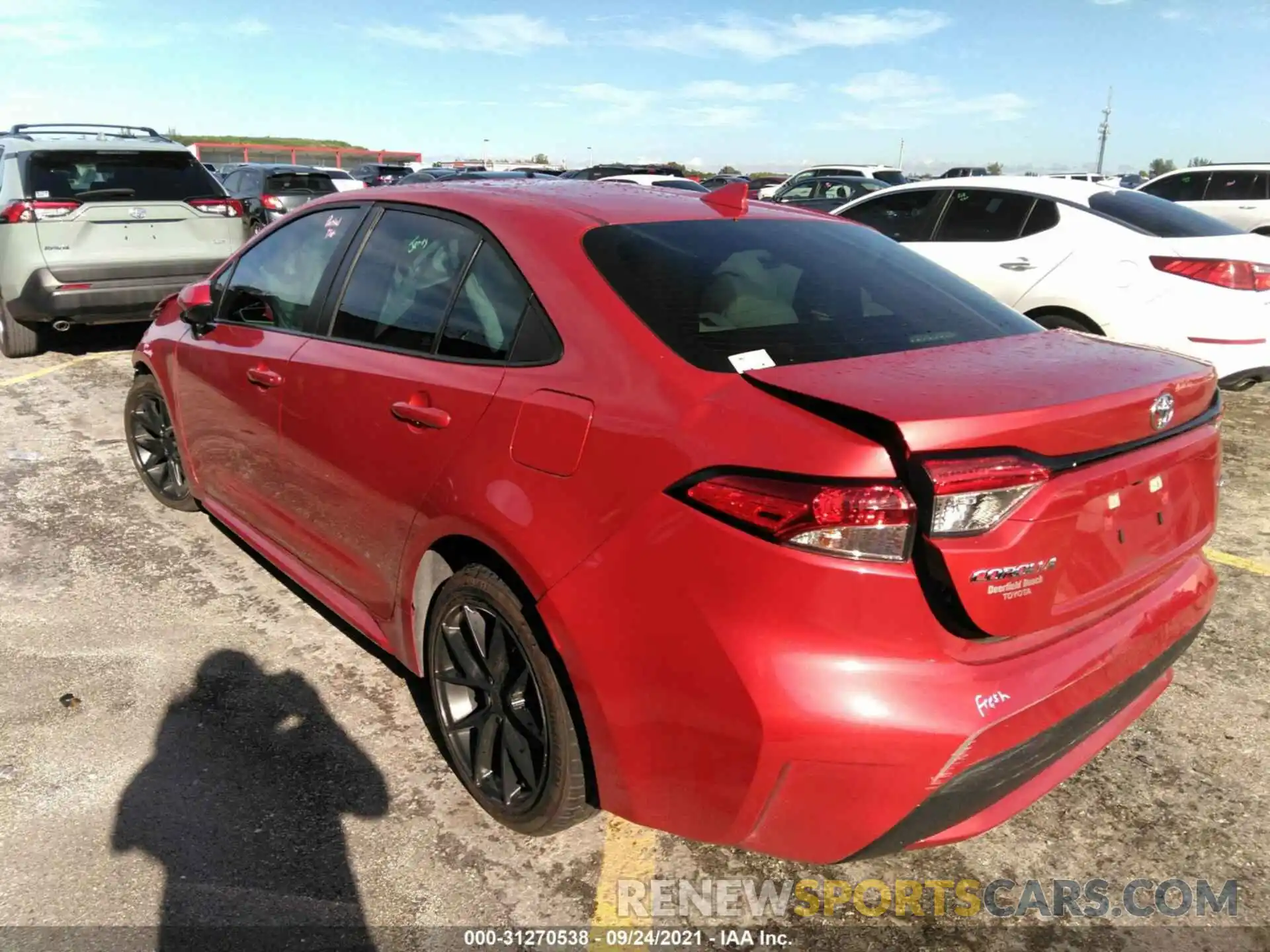 3 Photograph of a damaged car 5YFEPRAEXLP123136 TOYOTA COROLLA 2020