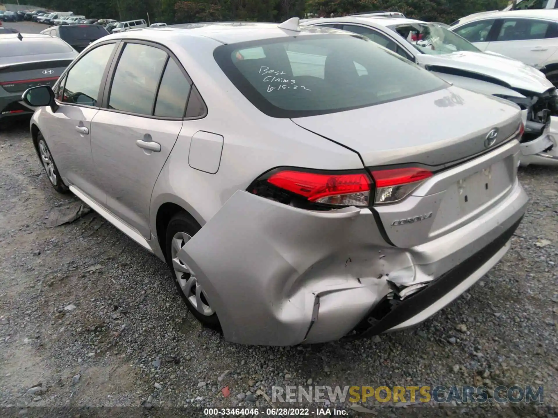 3 Photograph of a damaged car 5YFEPRAEXLP123511 TOYOTA COROLLA 2020