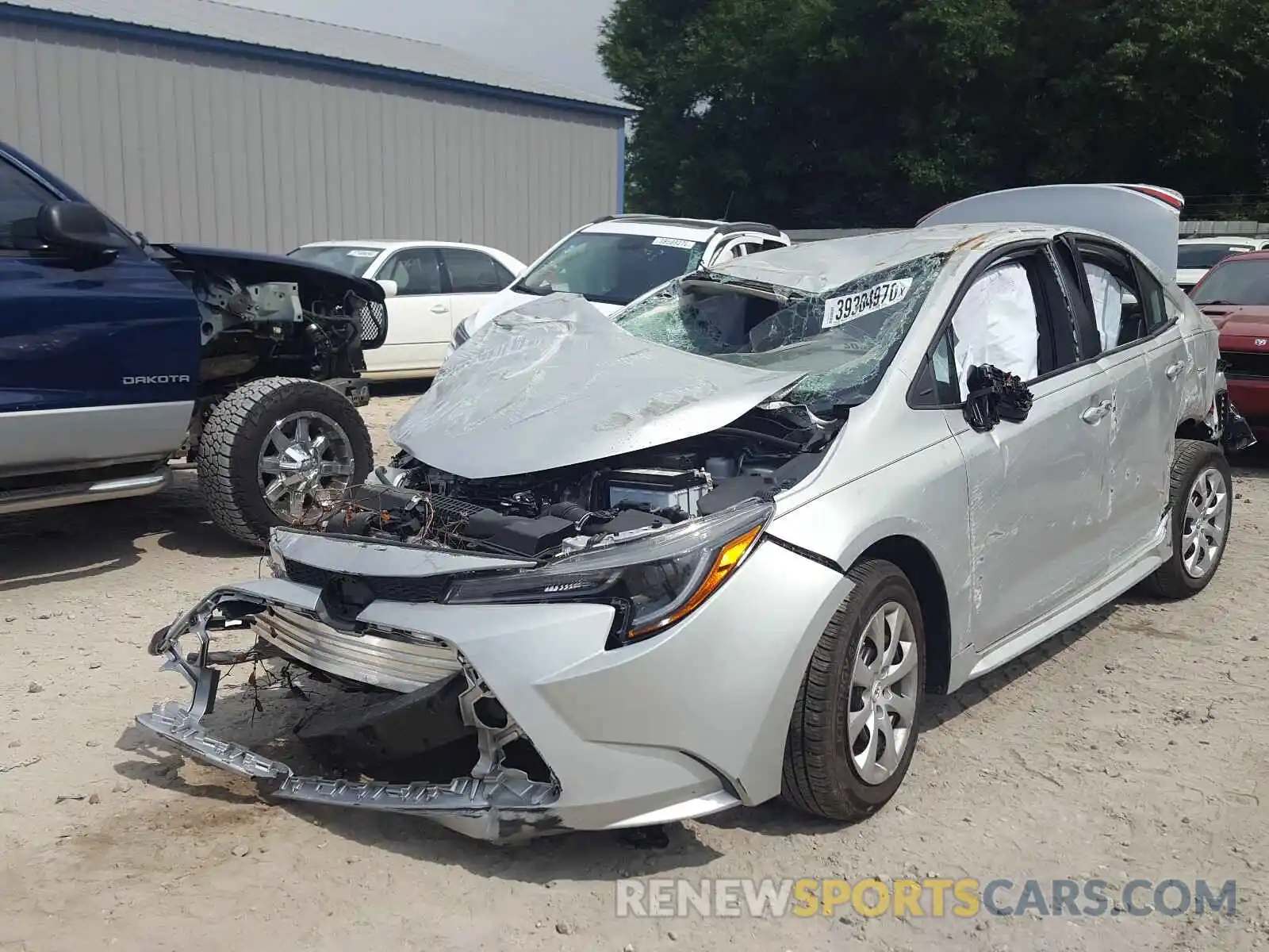 2 Photograph of a damaged car 5YFEPRAEXLP124805 TOYOTA COROLLA 2020