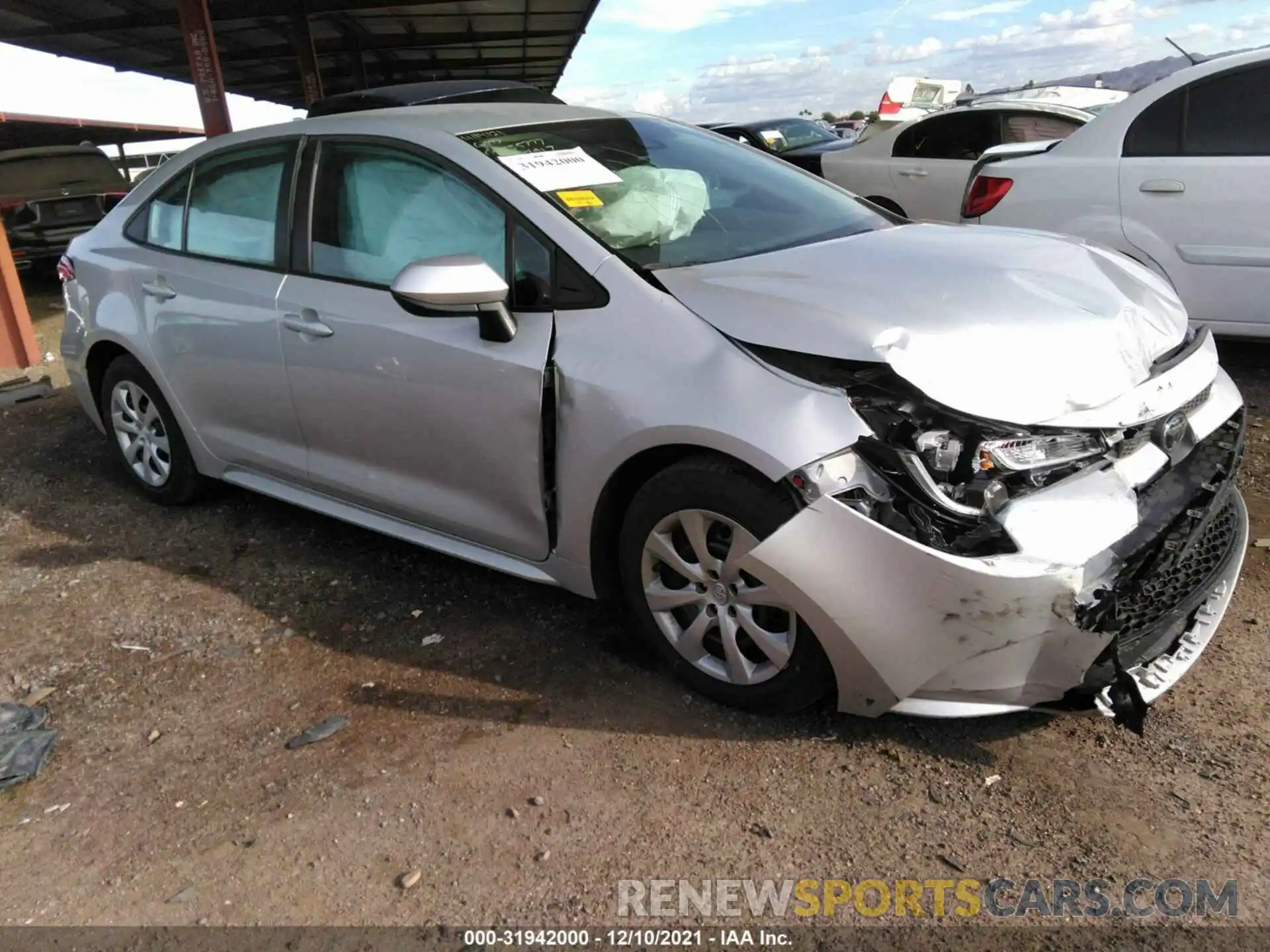 1 Photograph of a damaged car 5YFEPRAEXLP133360 TOYOTA COROLLA 2020