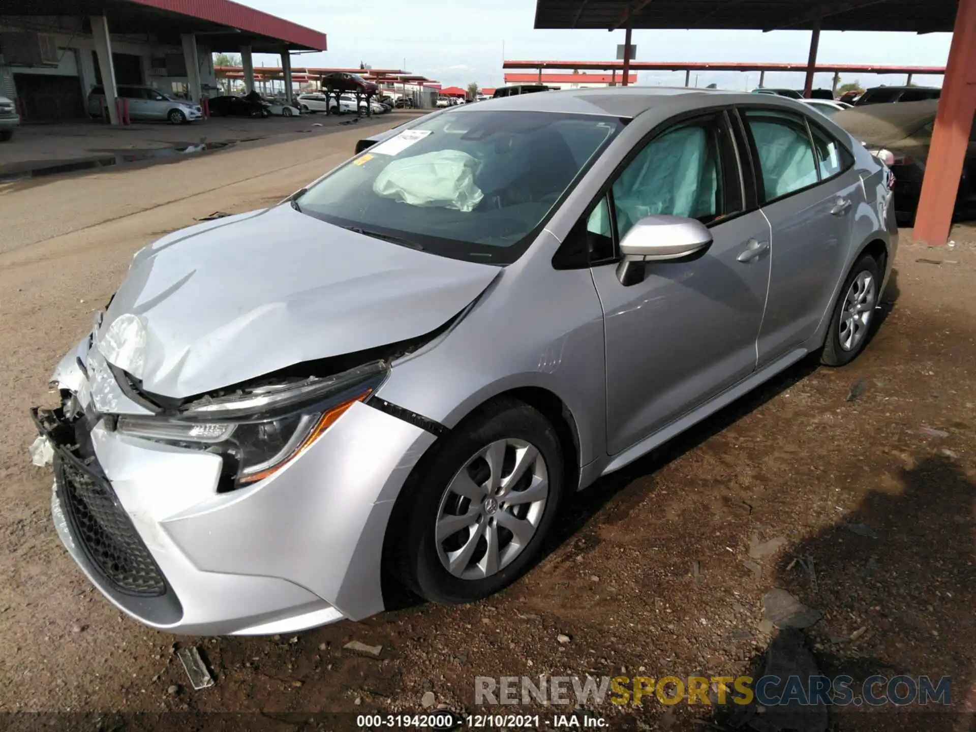 2 Photograph of a damaged car 5YFEPRAEXLP133360 TOYOTA COROLLA 2020