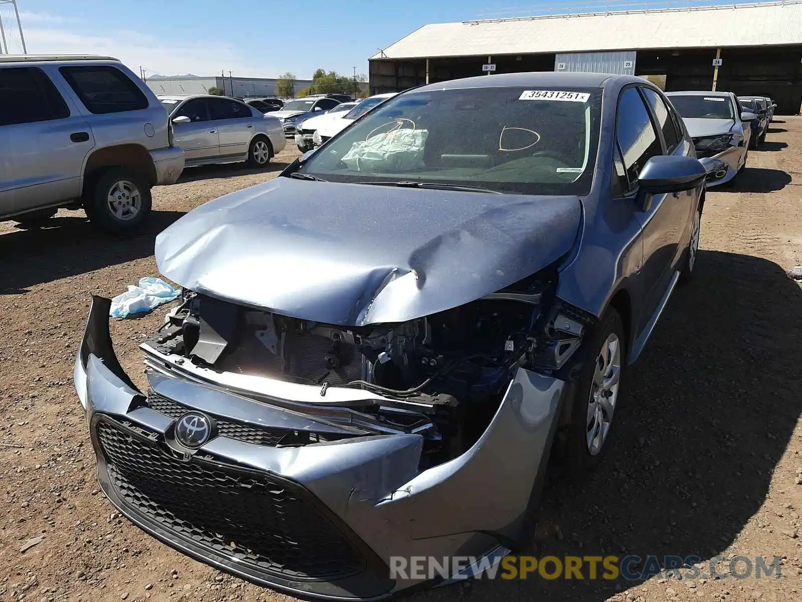 2 Photograph of a damaged car 5YFEPRAEXLP144519 TOYOTA COROLLA 2020