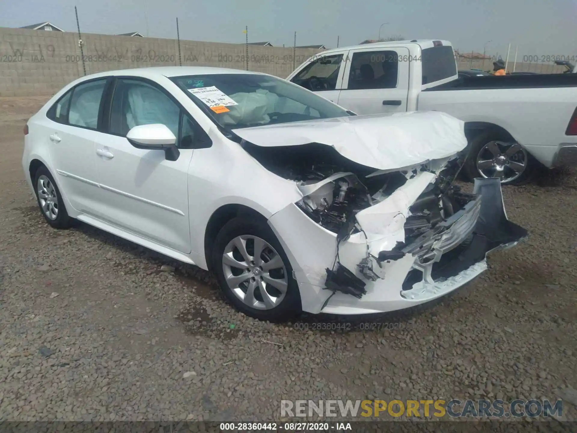 1 Photograph of a damaged car 5YFEPRAEXLP144777 TOYOTA COROLLA 2020