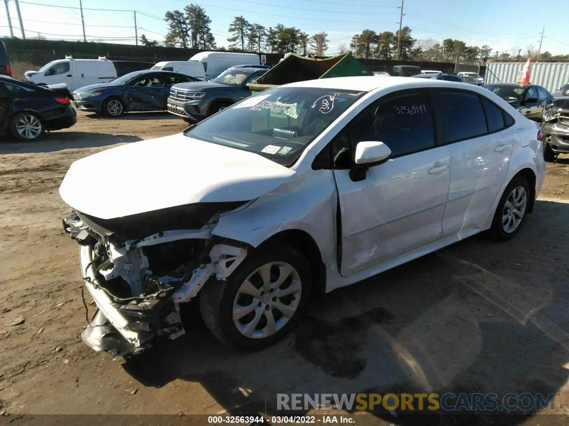 2 Photograph of a damaged car 5YFEPRAEXLP145055 TOYOTA COROLLA 2020