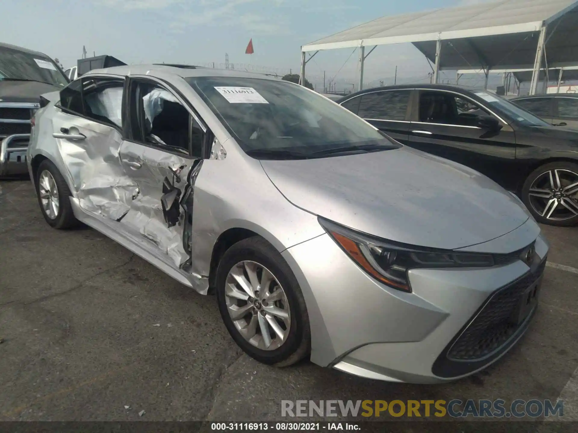 1 Photograph of a damaged car 5YFFPRAE0LP043106 TOYOTA COROLLA 2020