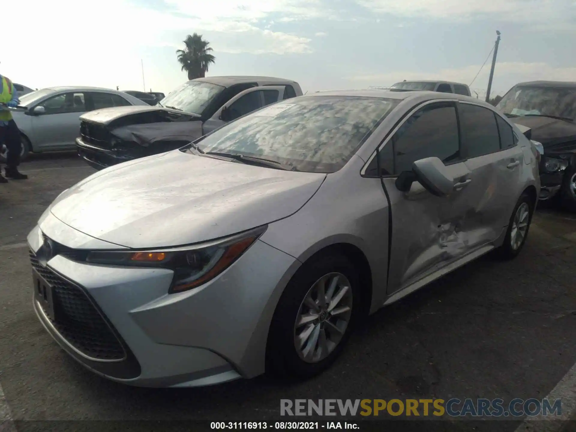 2 Photograph of a damaged car 5YFFPRAE0LP043106 TOYOTA COROLLA 2020