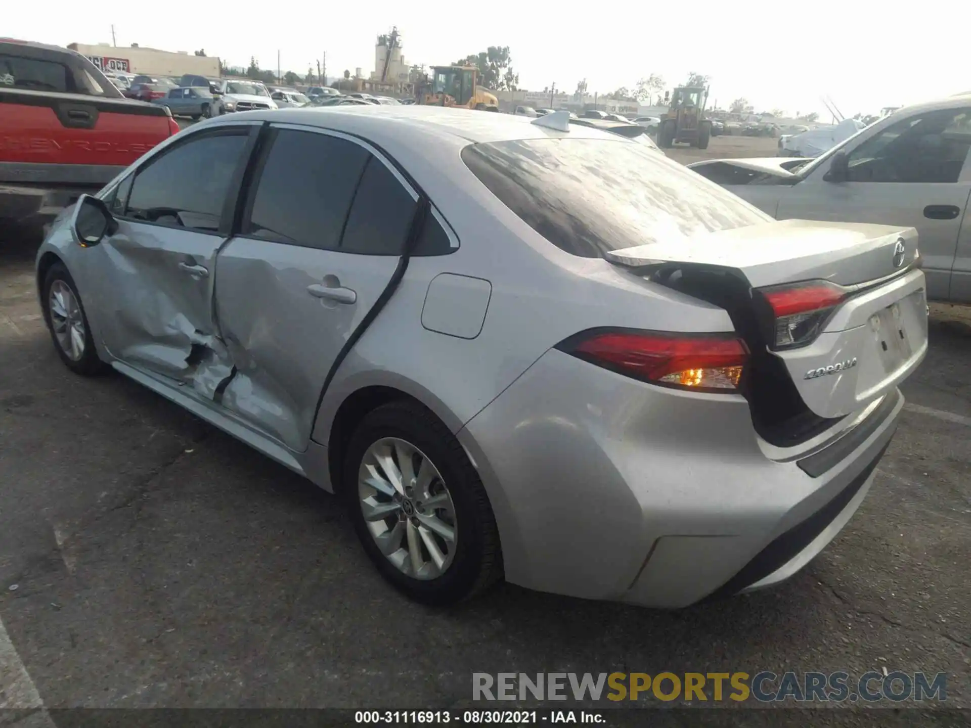 3 Photograph of a damaged car 5YFFPRAE0LP043106 TOYOTA COROLLA 2020