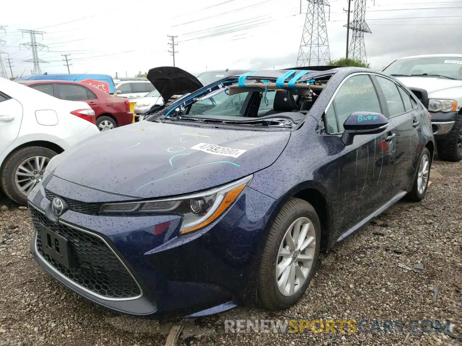 2 Photograph of a damaged car 5YFFPRAE0LP055174 TOYOTA COROLLA 2020