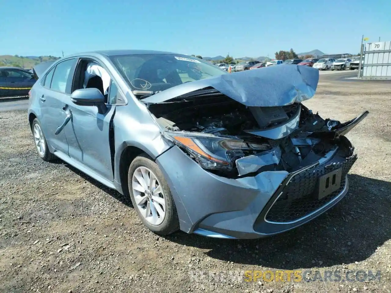 1 Photograph of a damaged car 5YFFPRAE6LP011034 TOYOTA COROLLA 2020