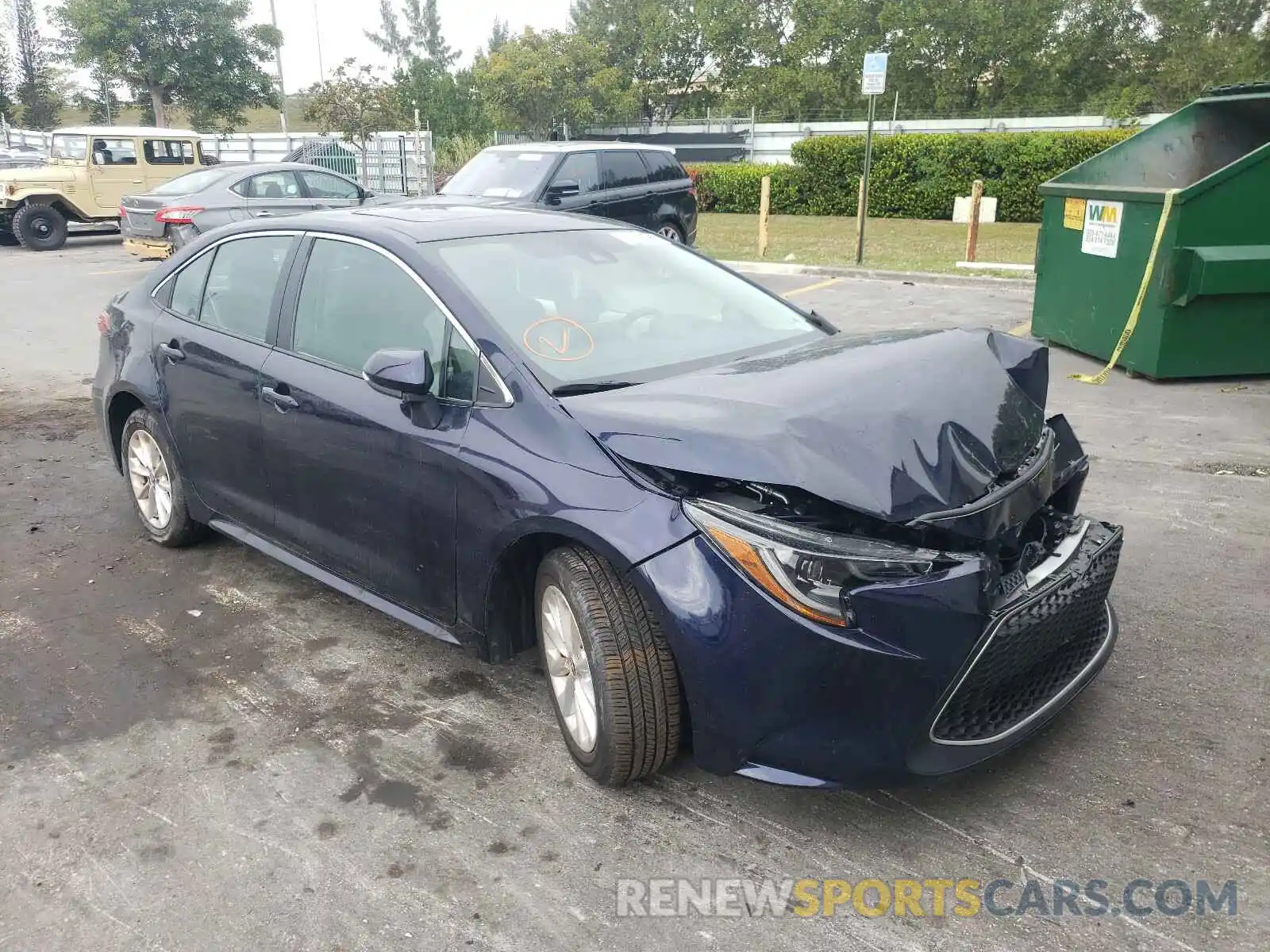 1 Photograph of a damaged car 5YFFPRAE7LP085109 TOYOTA COROLLA 2020