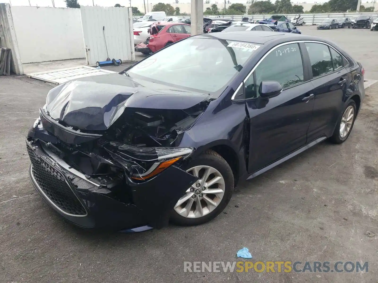 2 Photograph of a damaged car 5YFFPRAE7LP085109 TOYOTA COROLLA 2020